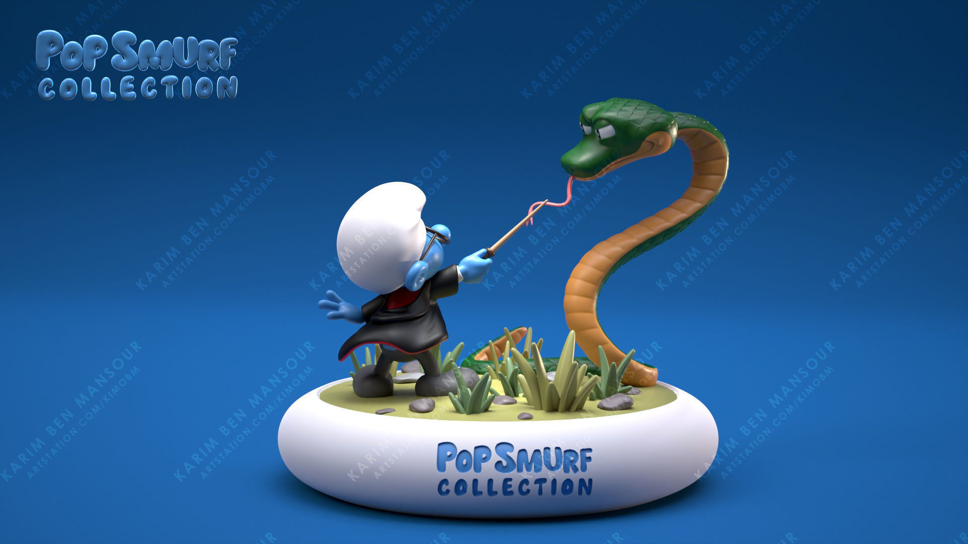 Smurf Potter from the pop SMurf collection 3D print model_6