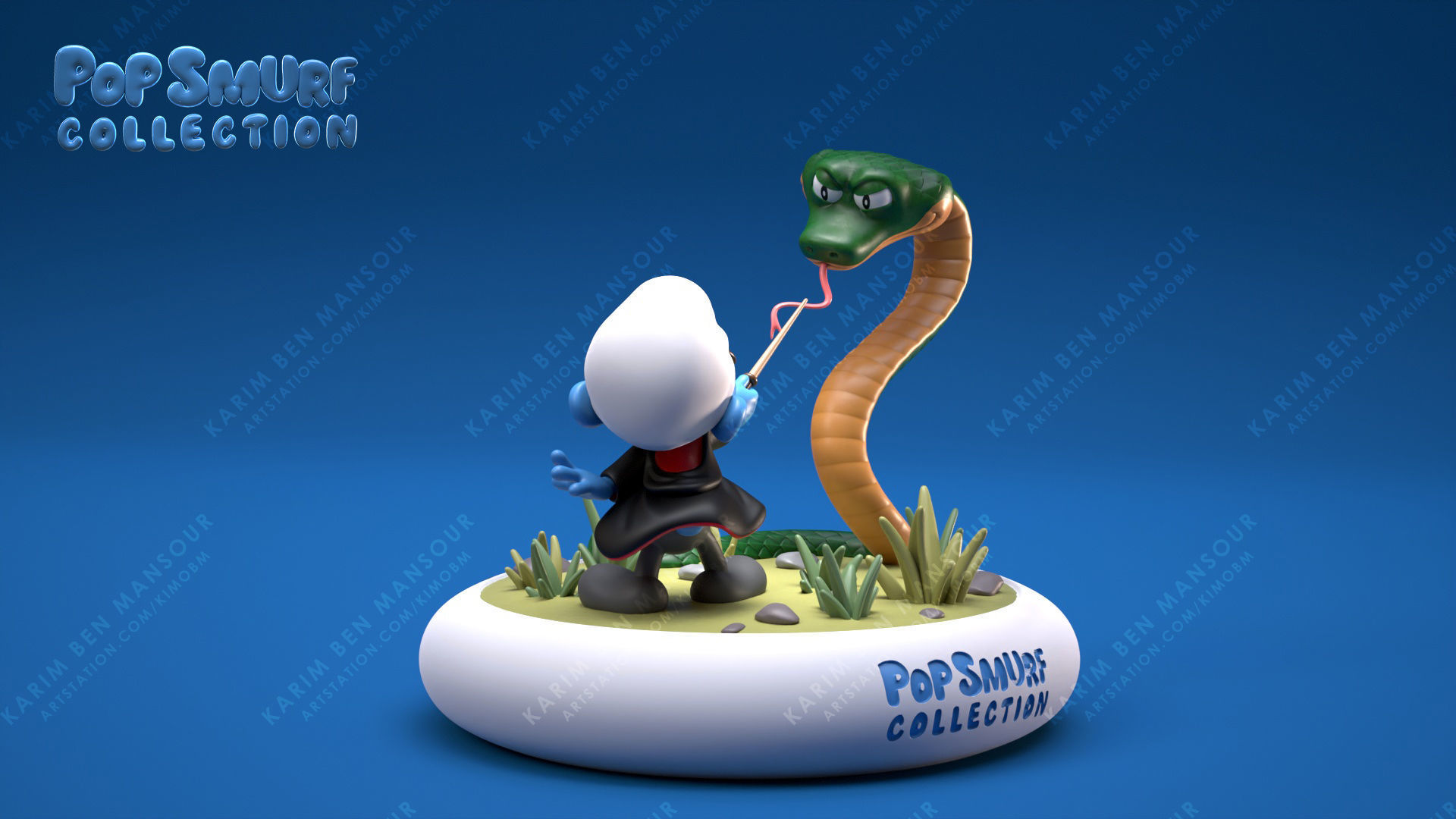 Smurf Potter from the pop SMurf collection 3D print model_7