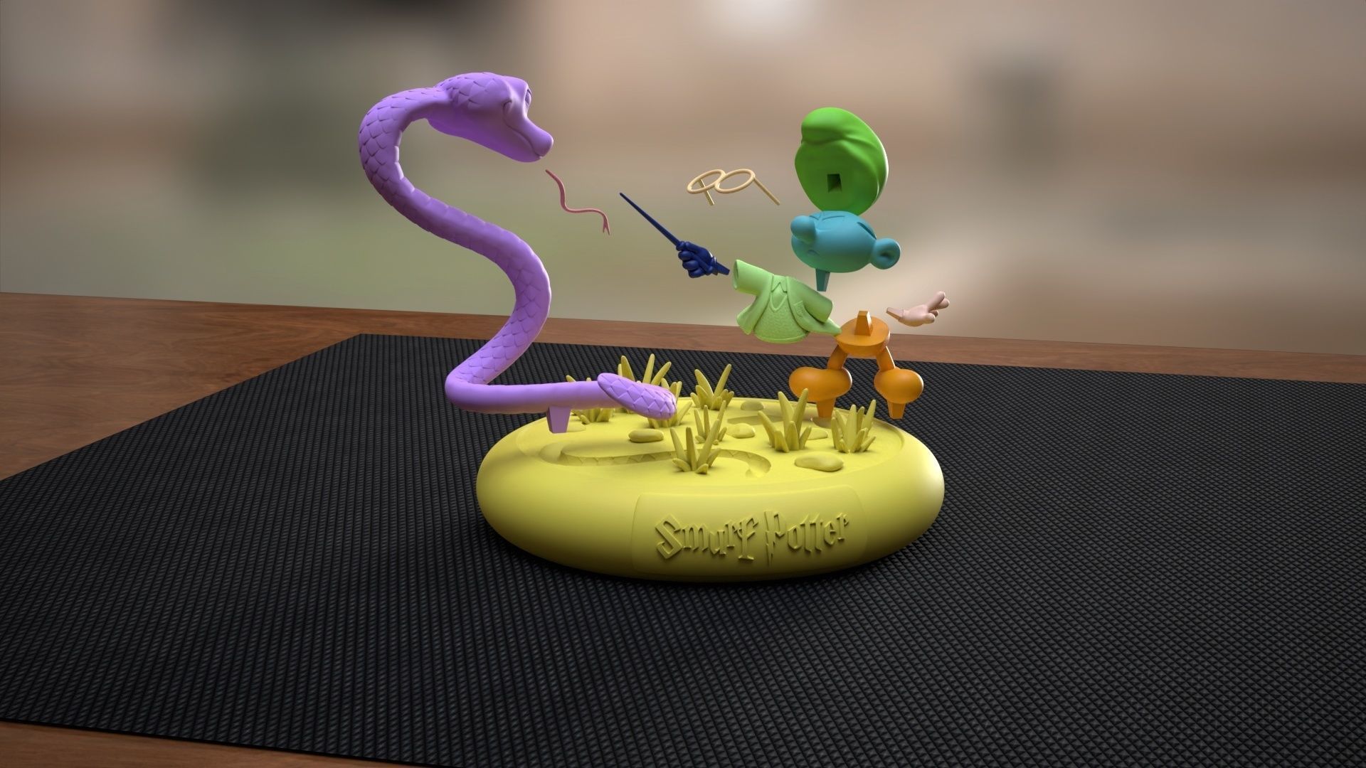 Smurf Potter from the pop SMurf collection 3D print model_16