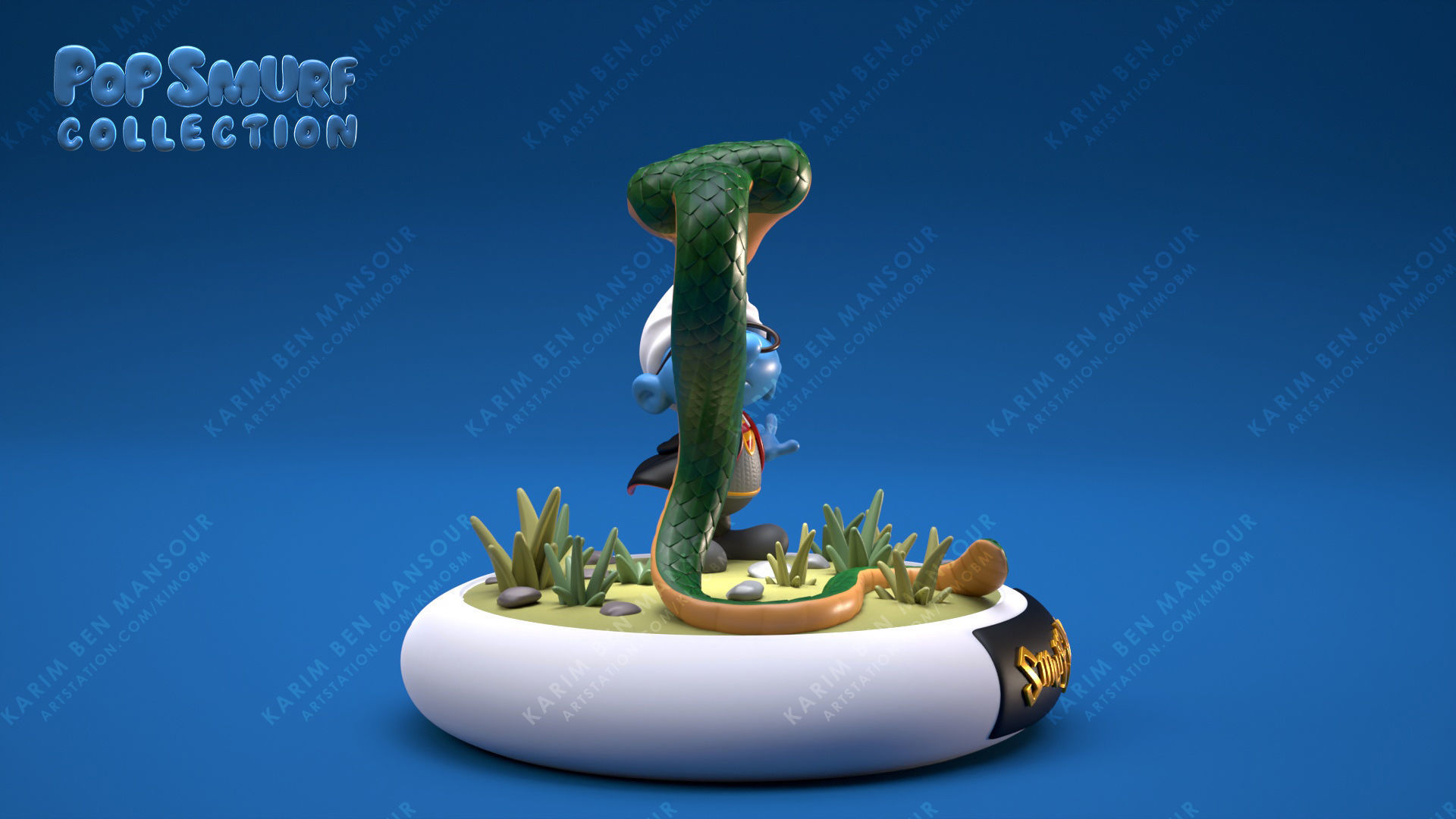 Smurf Potter from the pop SMurf collection 3D print model_5