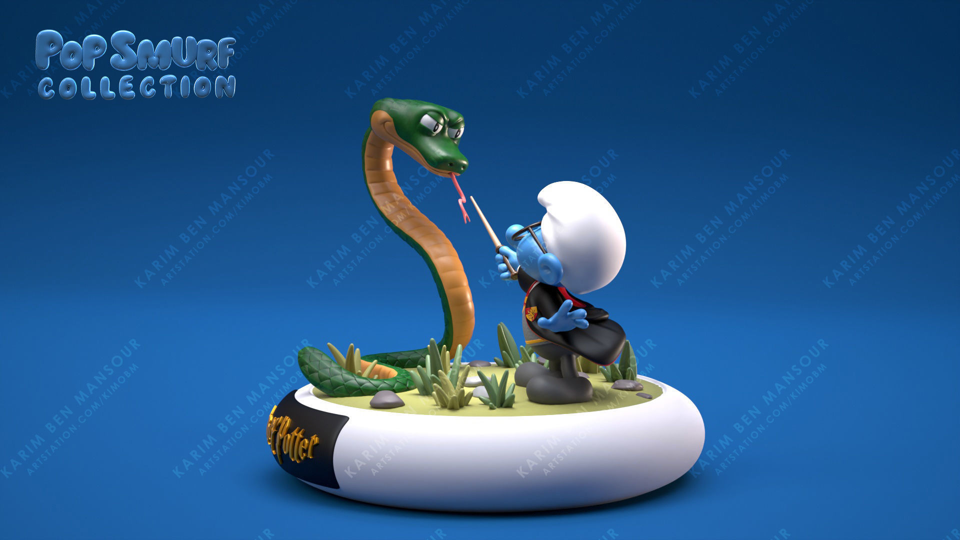 Smurf Potter from the pop SMurf collection 3D print model_9