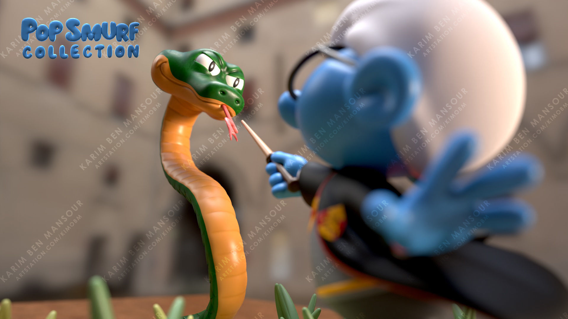 Smurf Potter from the pop SMurf collection 3D print model_11