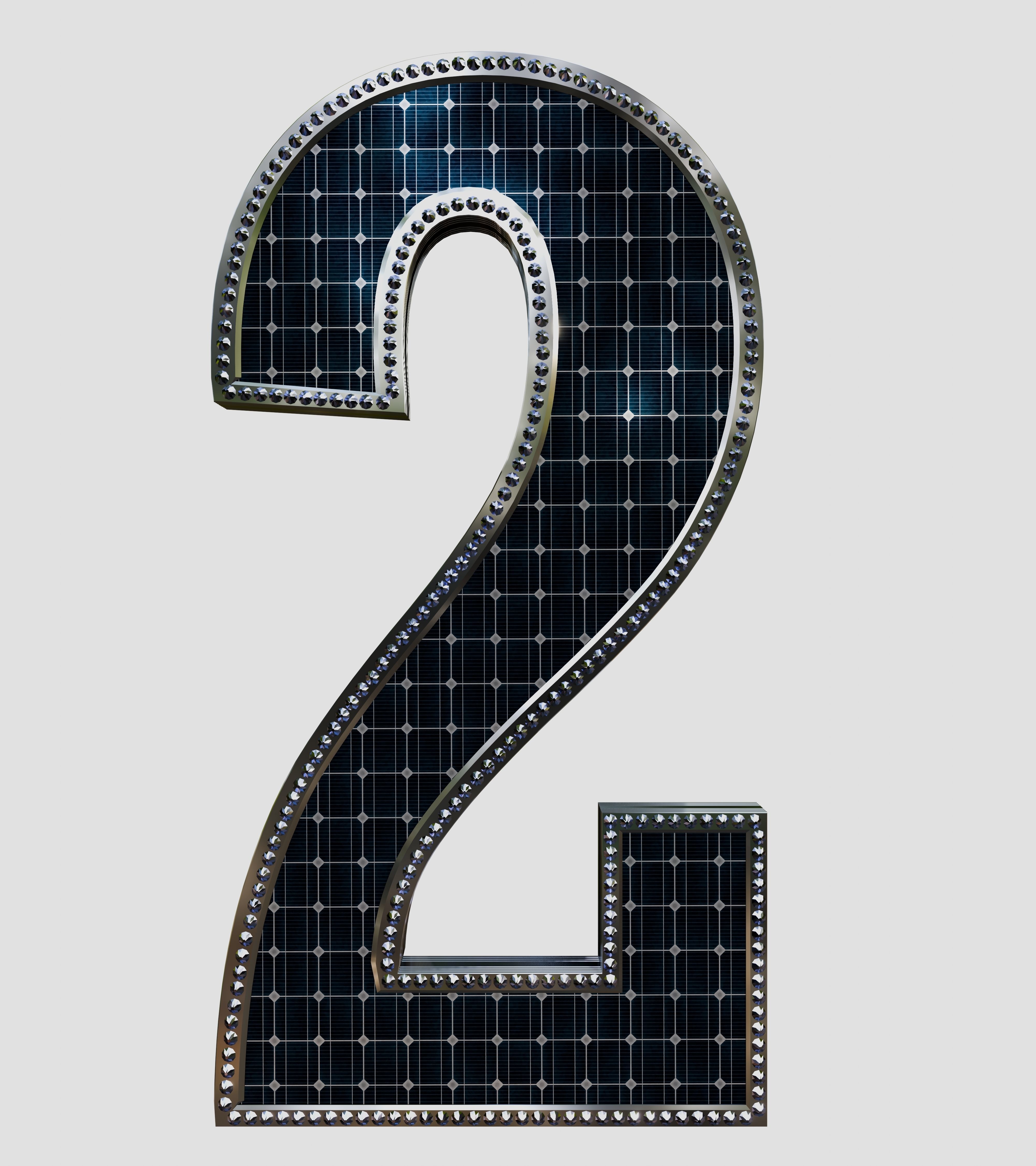 Solar Panel Number - 2 3D model_2