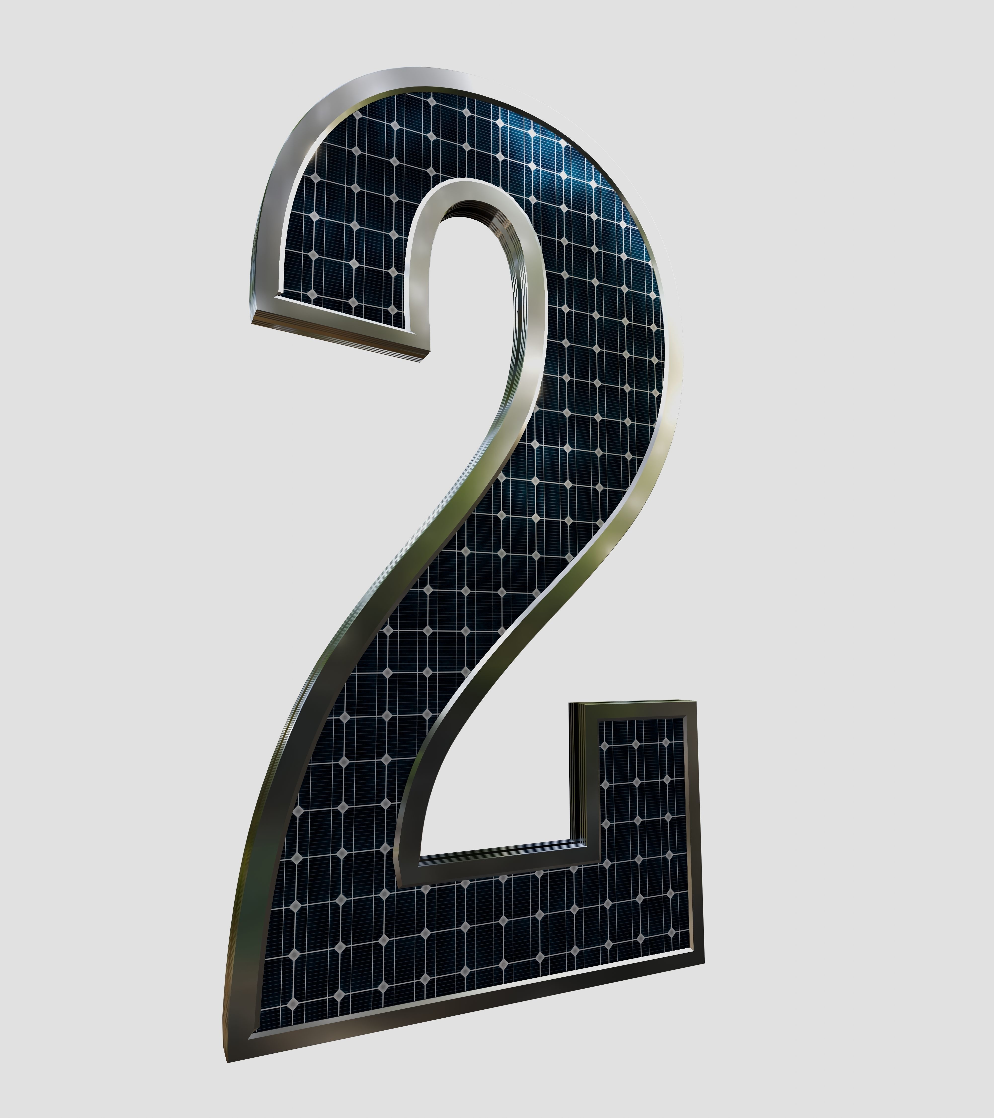 Solar Panel Number - 2 3D model_8