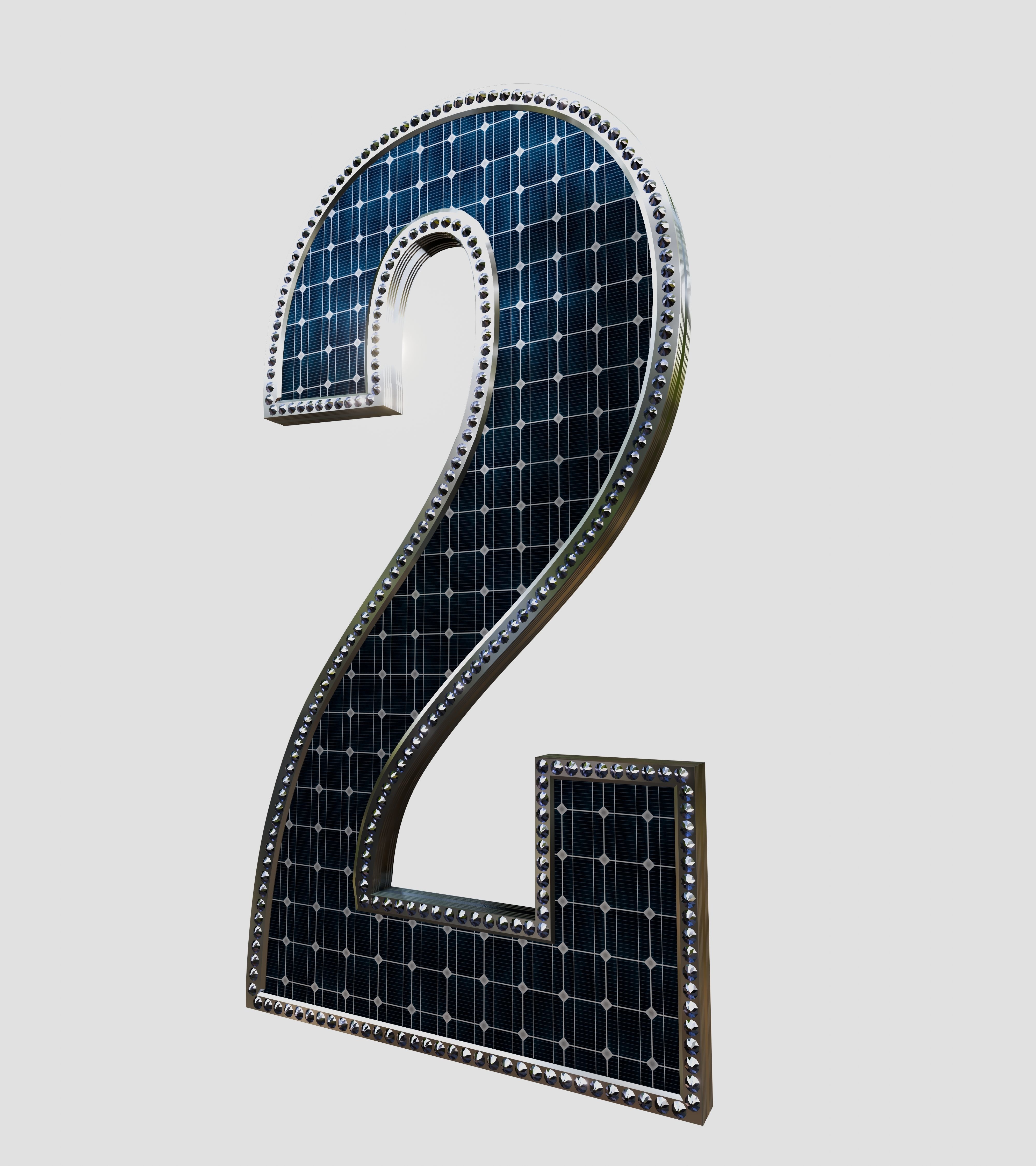 Solar Panel Number - 2 3D model_6
