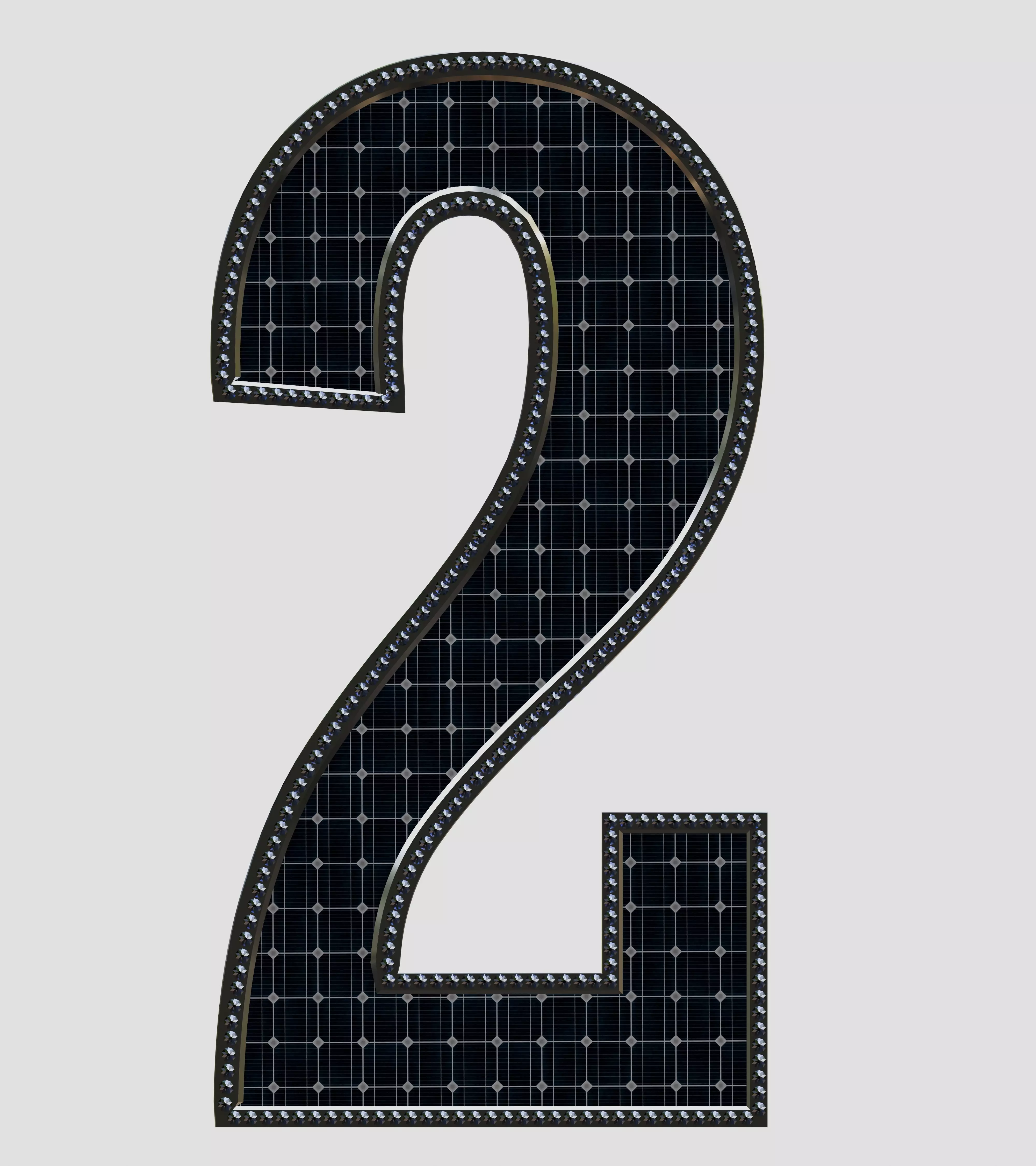 Solar Panel Number - 2 3D model_0