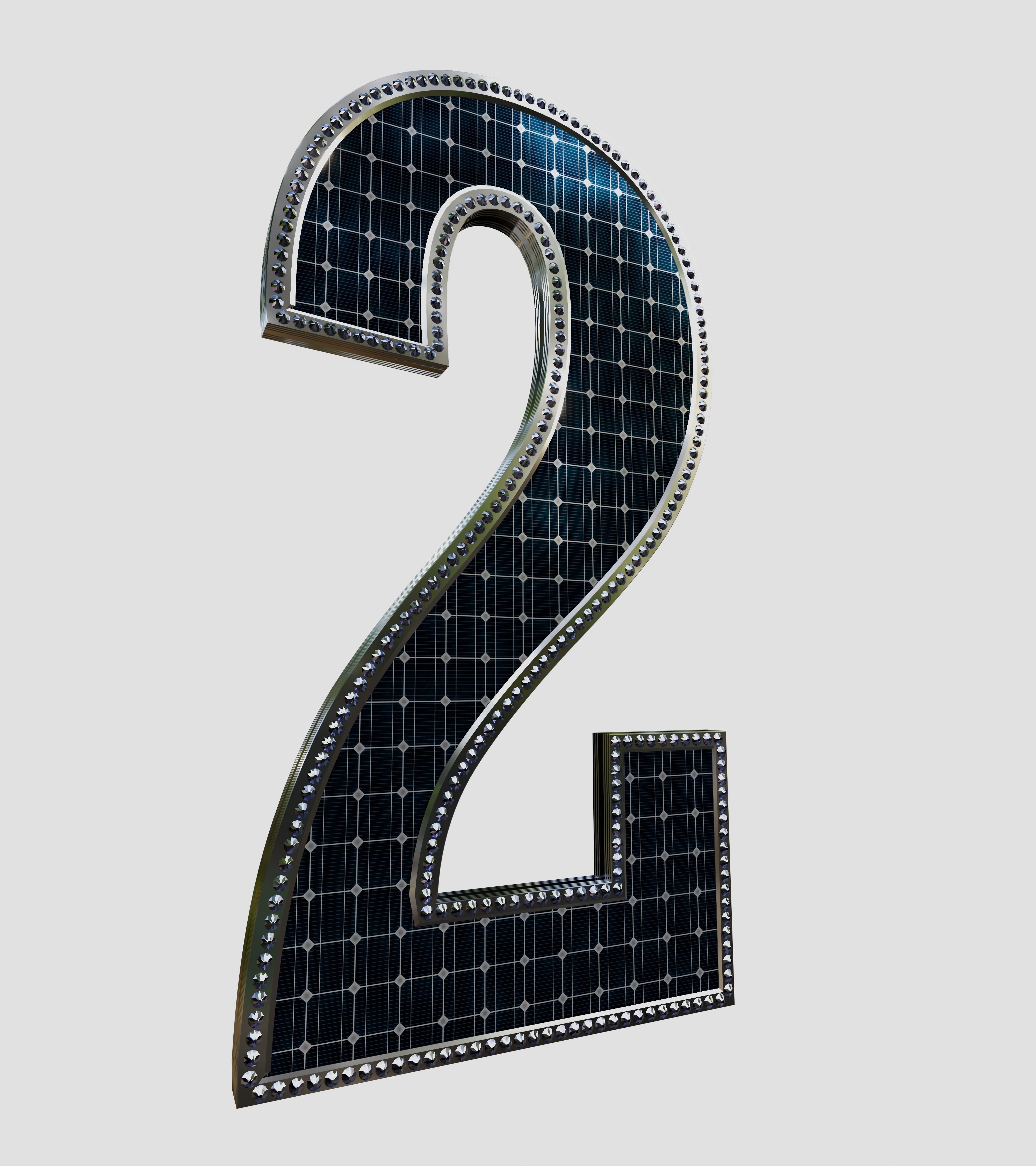 Solar Panel Number - 2 3D model_4