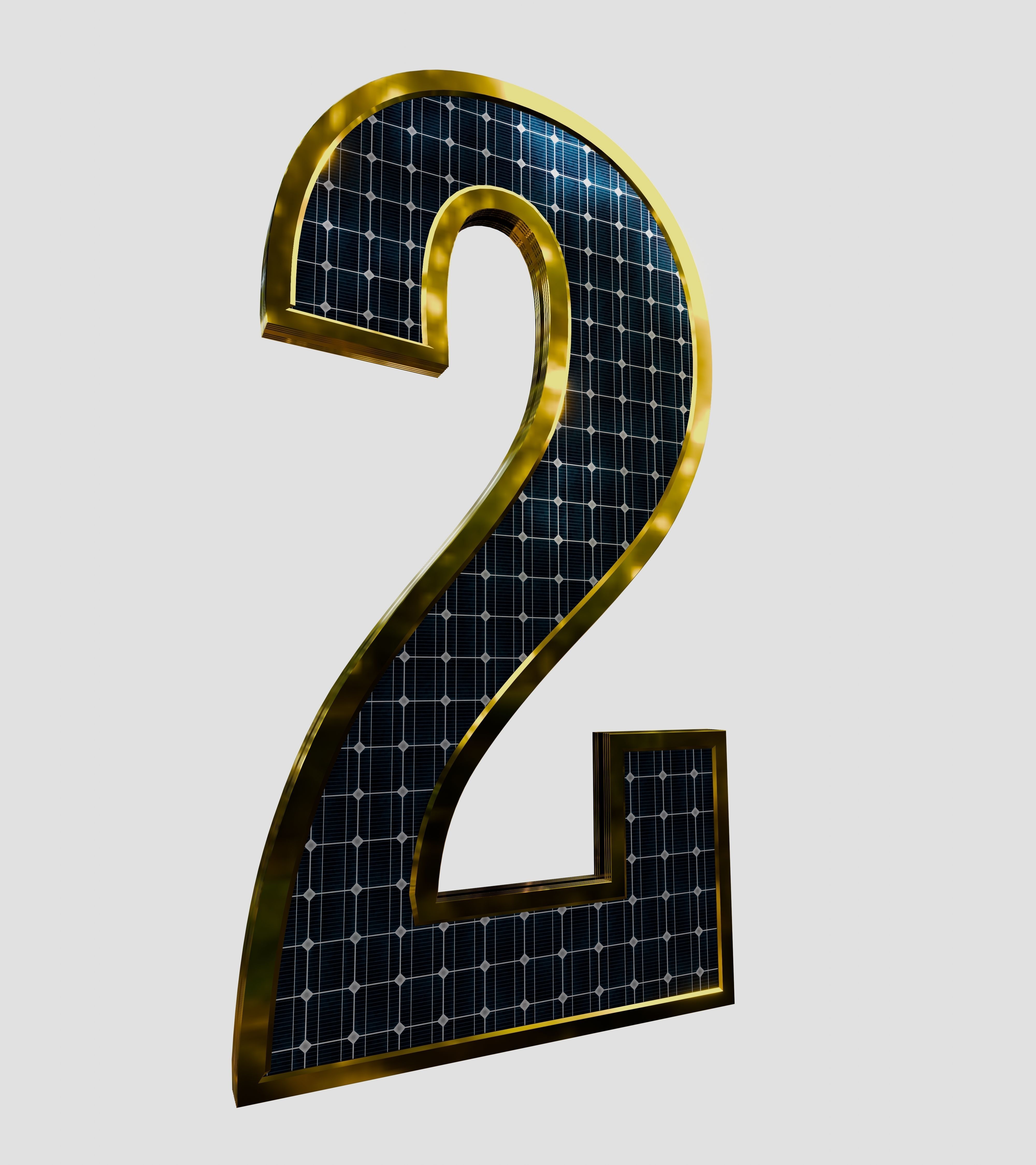 Solar Panel Number - 2 3D model_9
