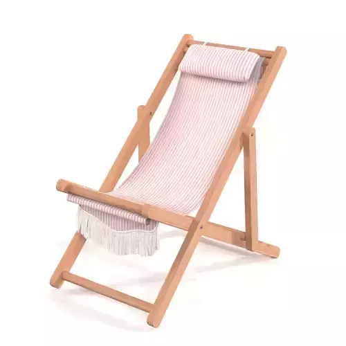 Solid Striped Canvas Garden Furniture Folding Beach Chair  PBR