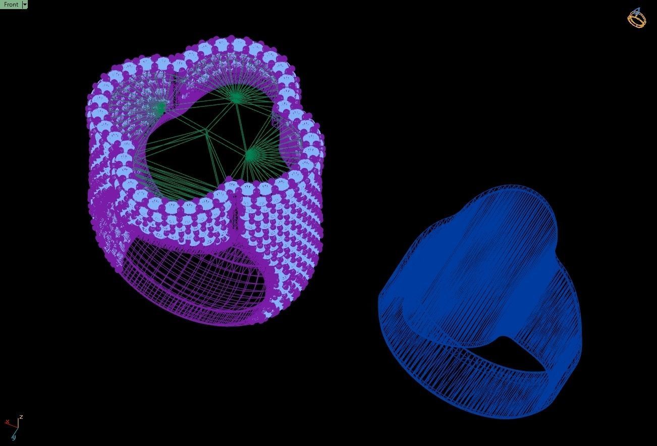 Custom Van Cleef Clover Enamel Ring - Bulgari Ring 3D print model_12