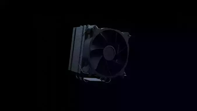 CPU air cooler with attached fan