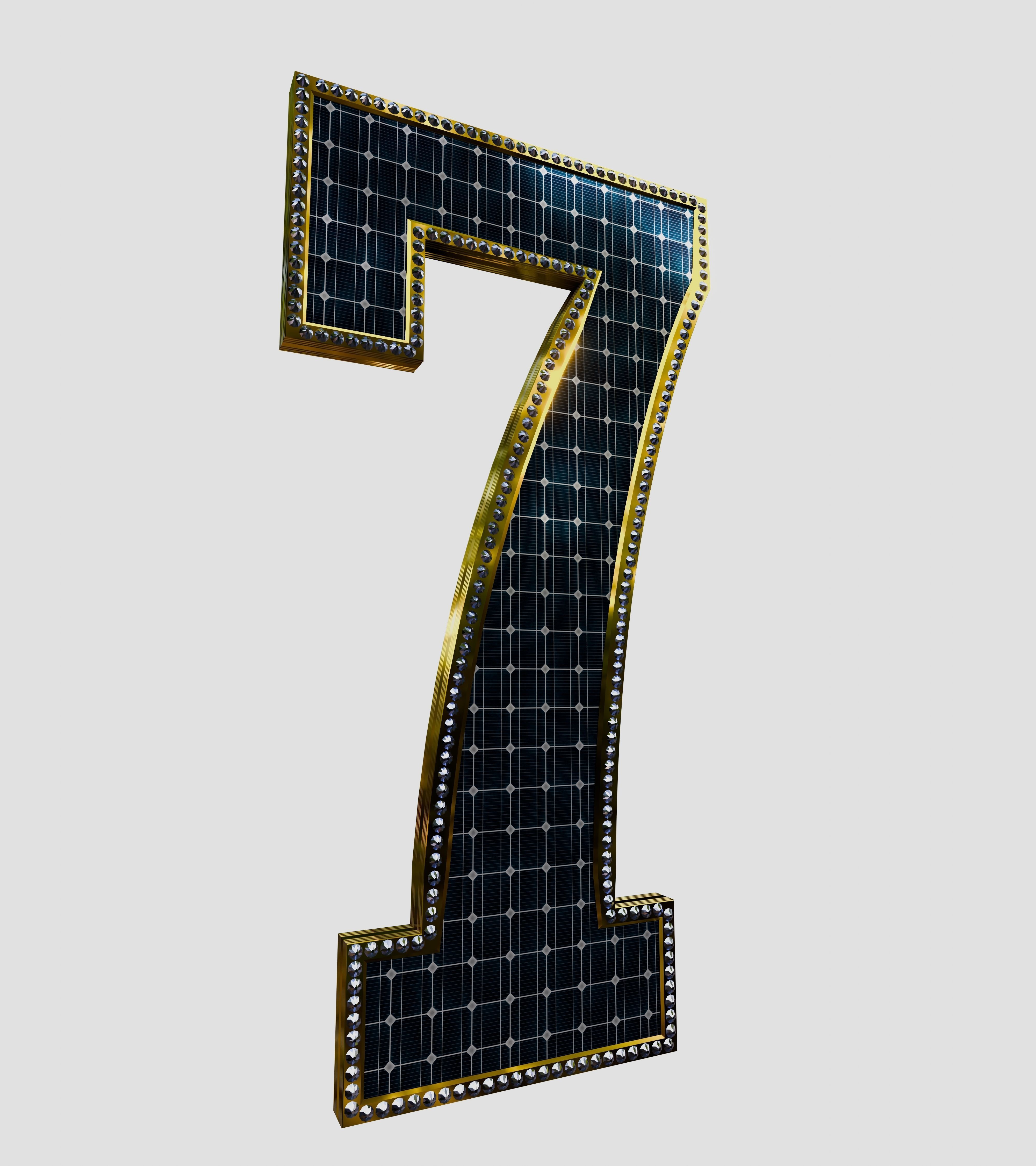 Solar Panel Number - 7 3D model_5