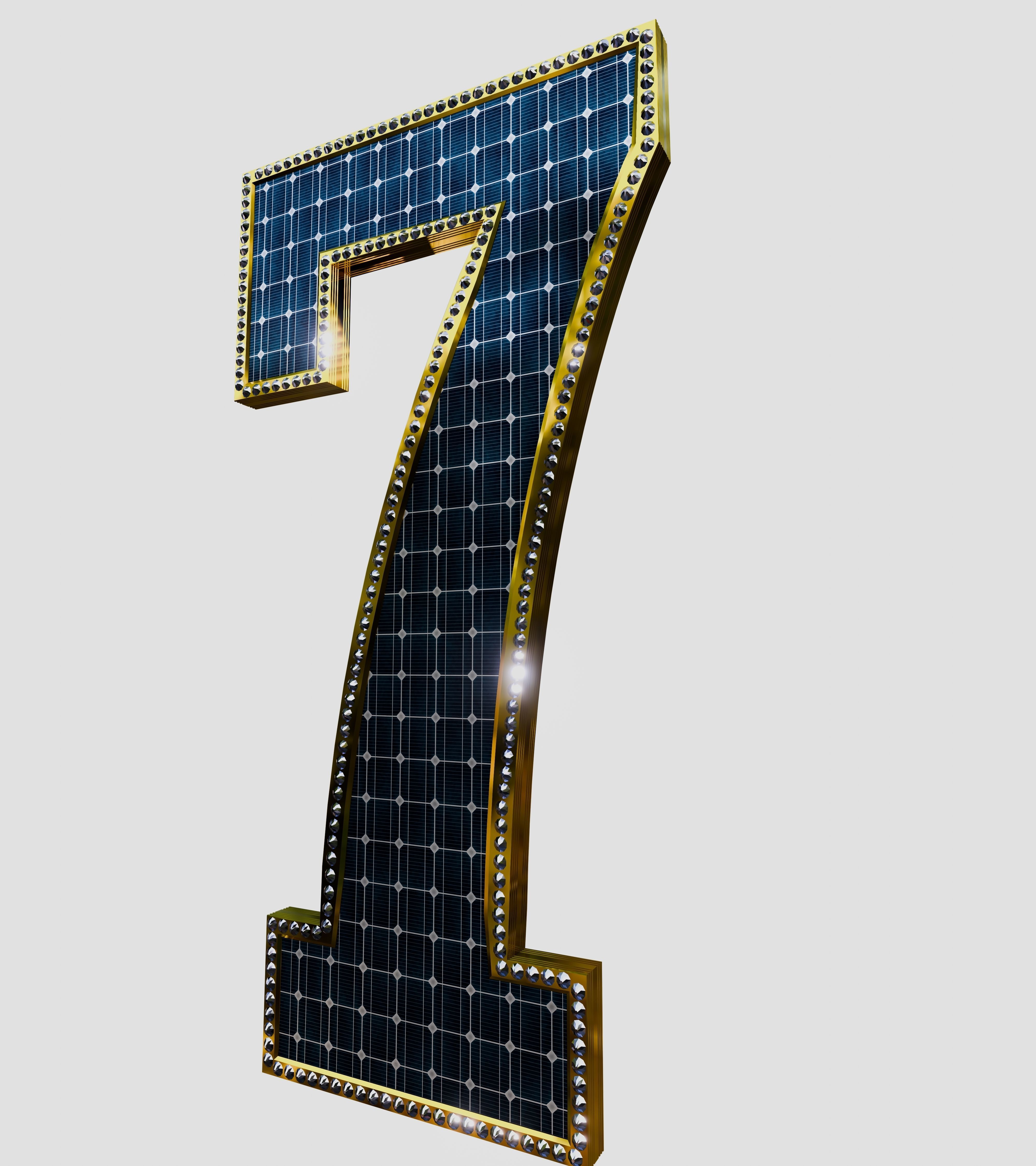 Solar Panel Number - 7 3D model_7
