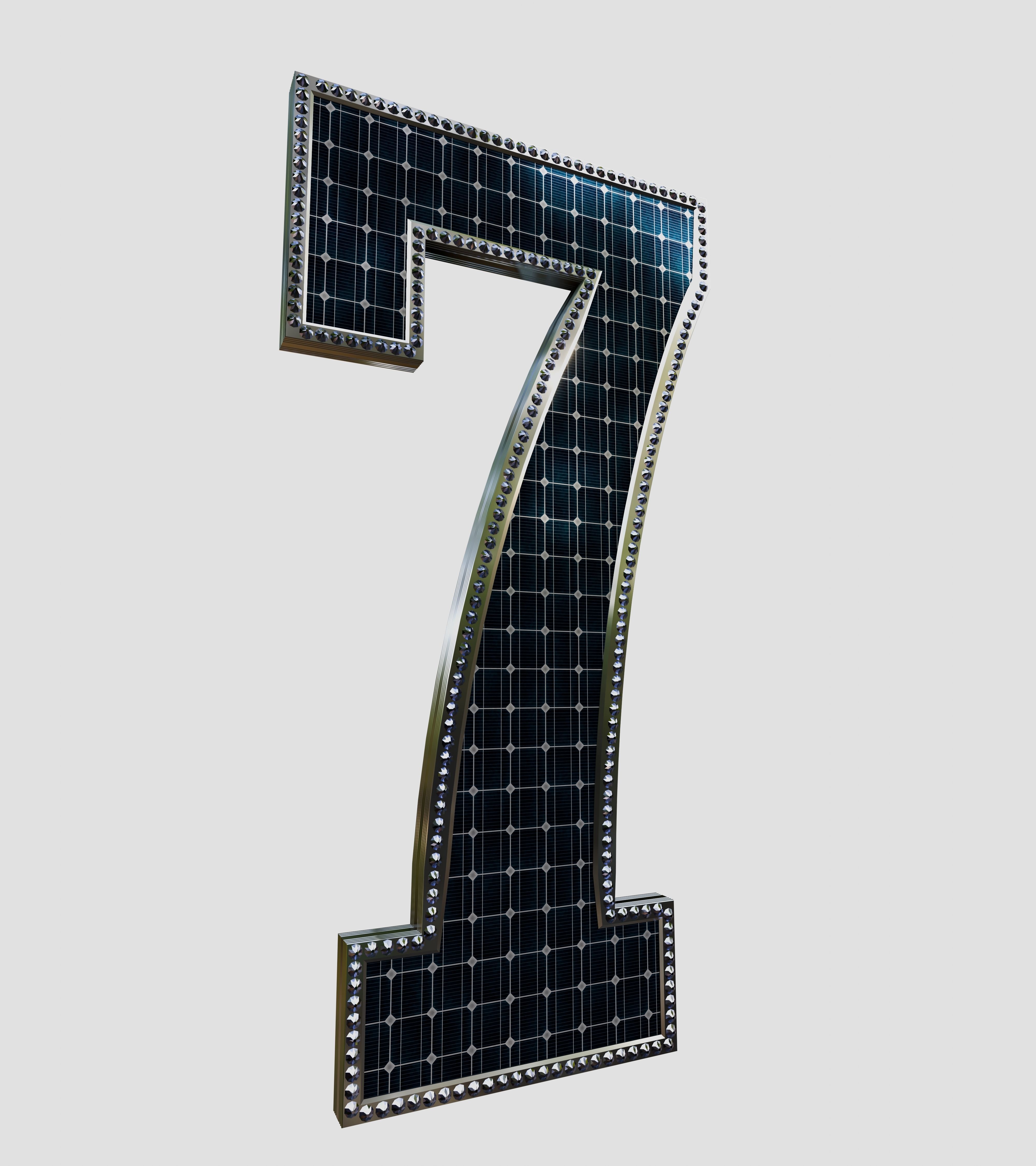 Solar Panel Number - 7 3D model_4