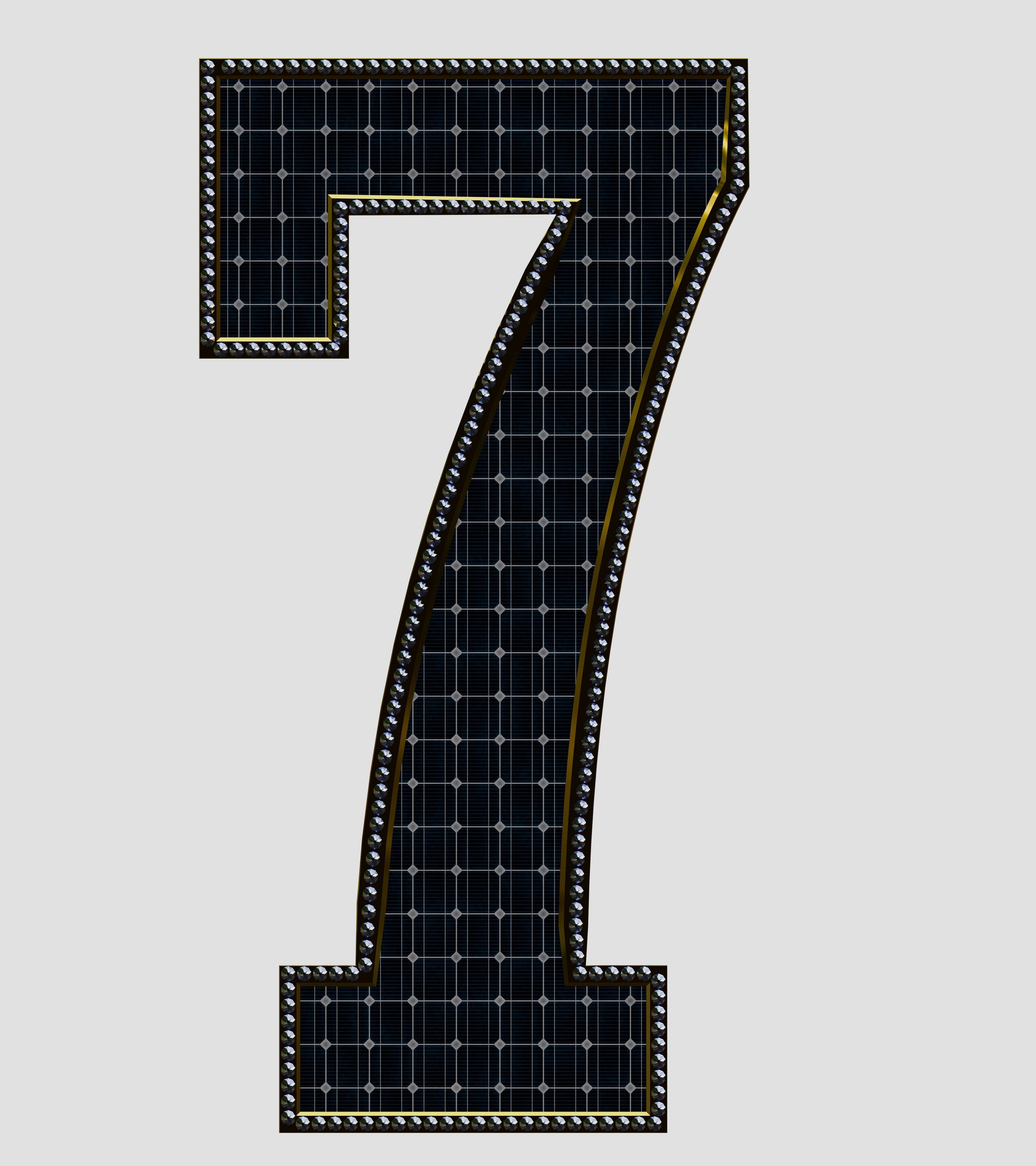 Solar Panel Number - 7 3D model_1