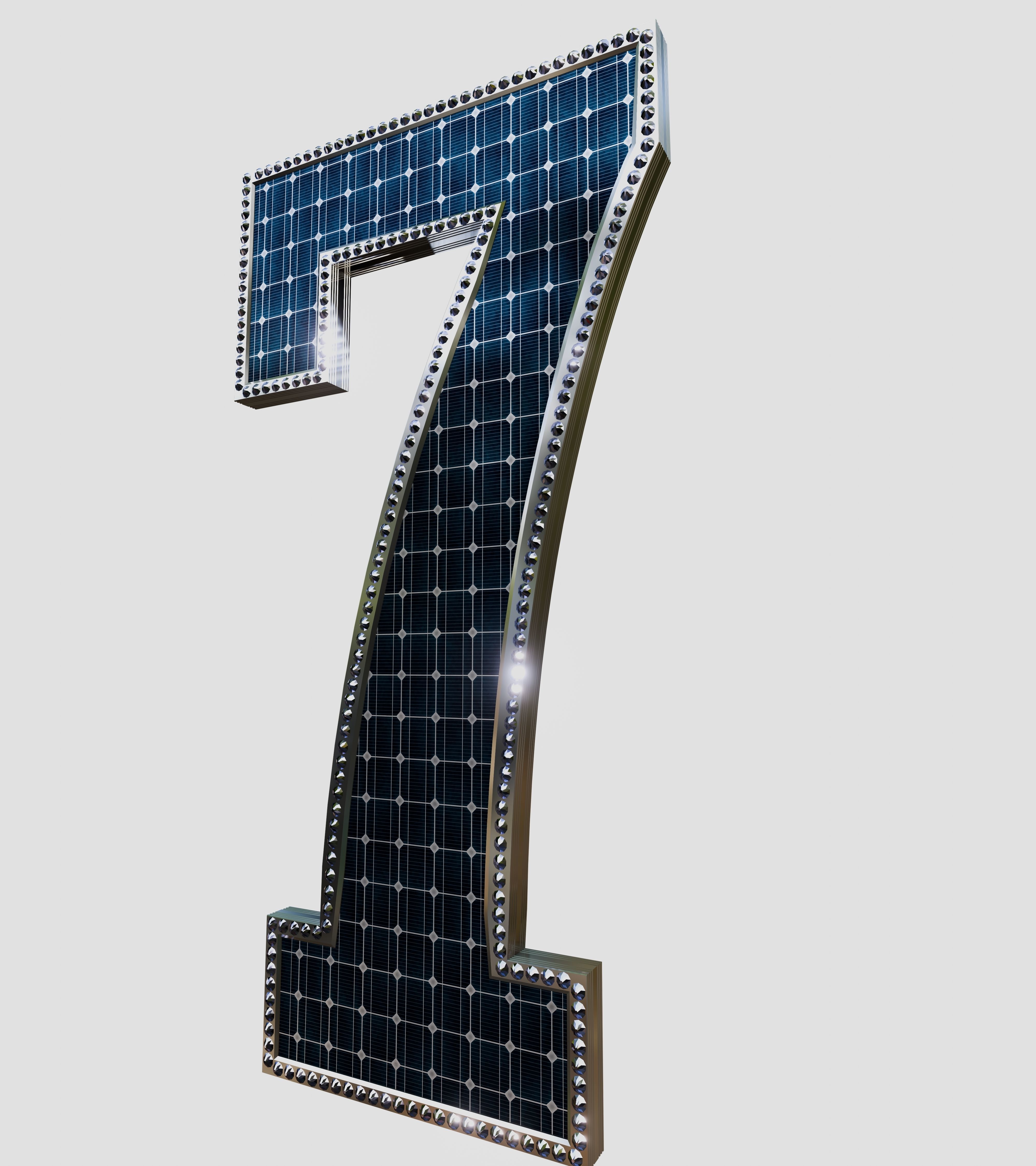 Solar Panel Number - 7 3D model_6