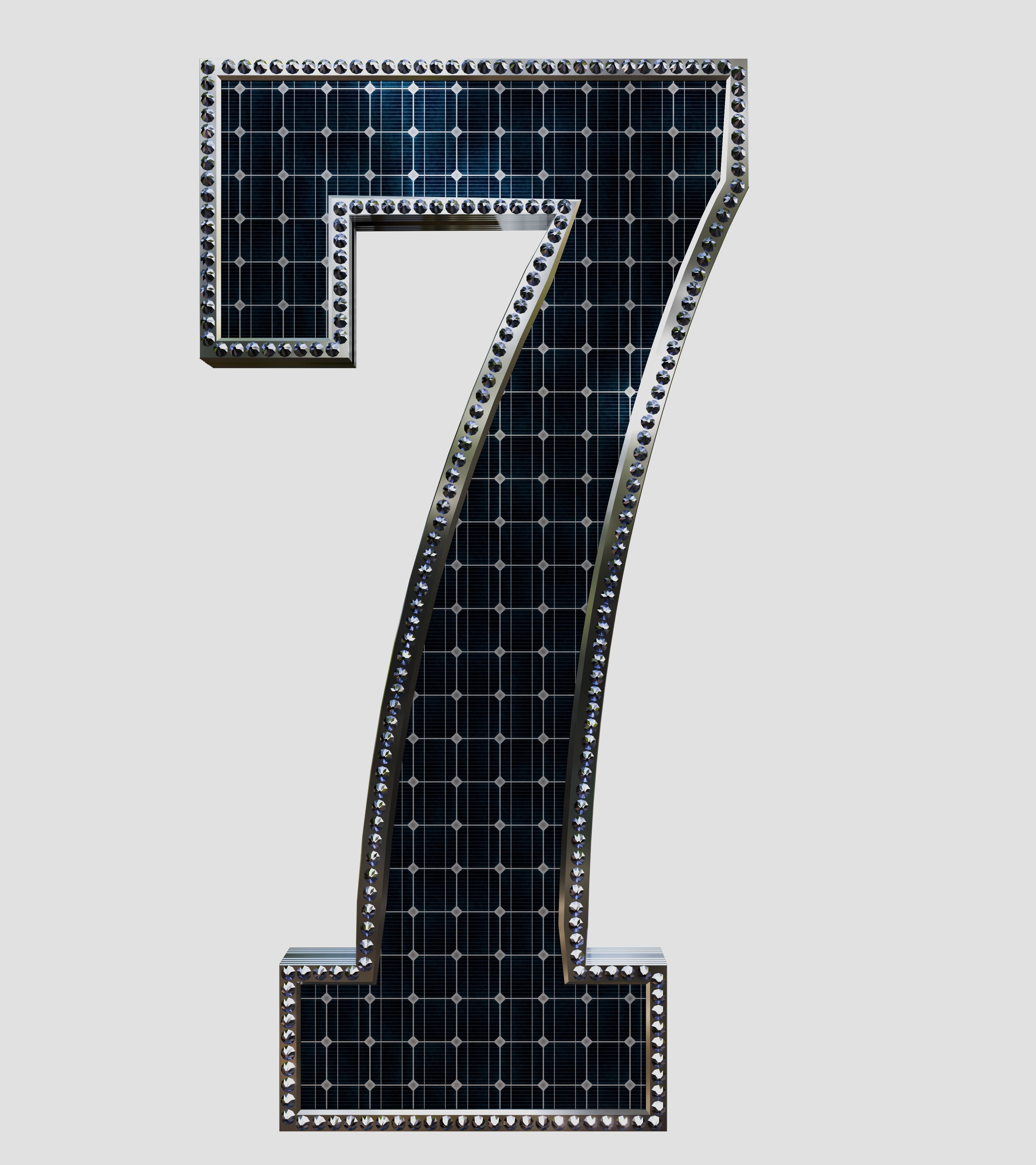 Solar Panel Number - 7 3D model_2