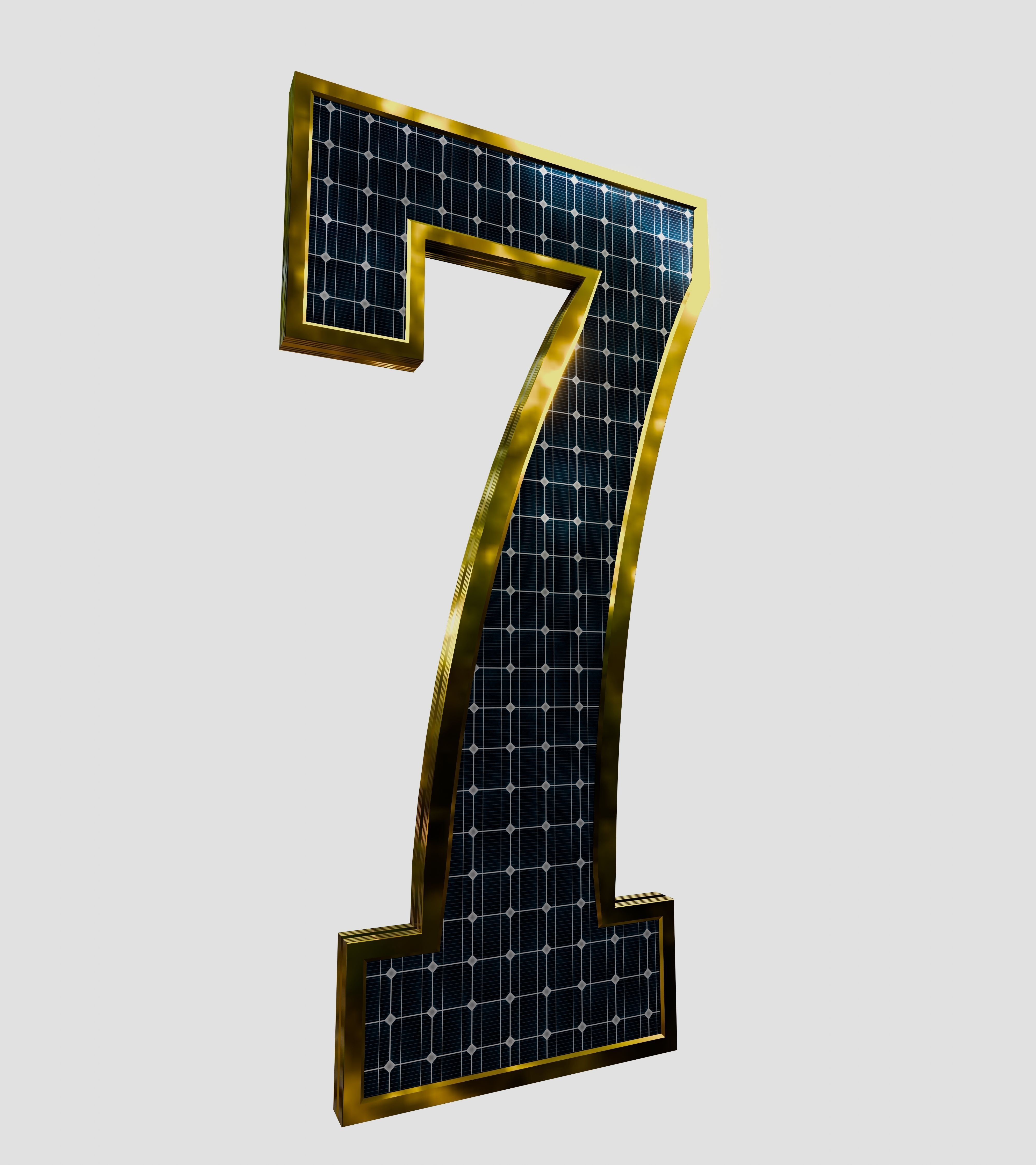 Solar Panel Number - 7 3D model_9