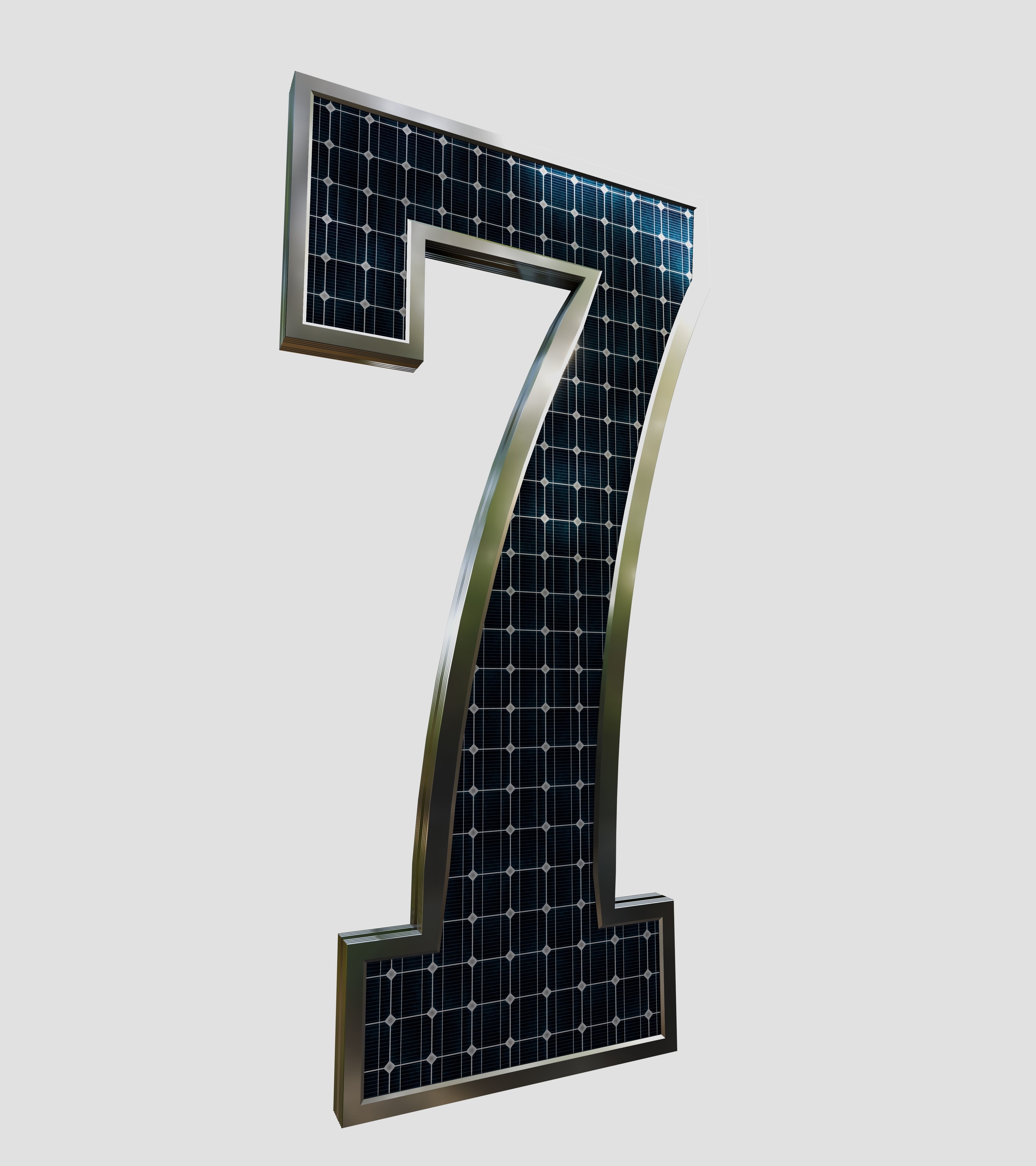 Solar Panel Number - 7 3D model_8