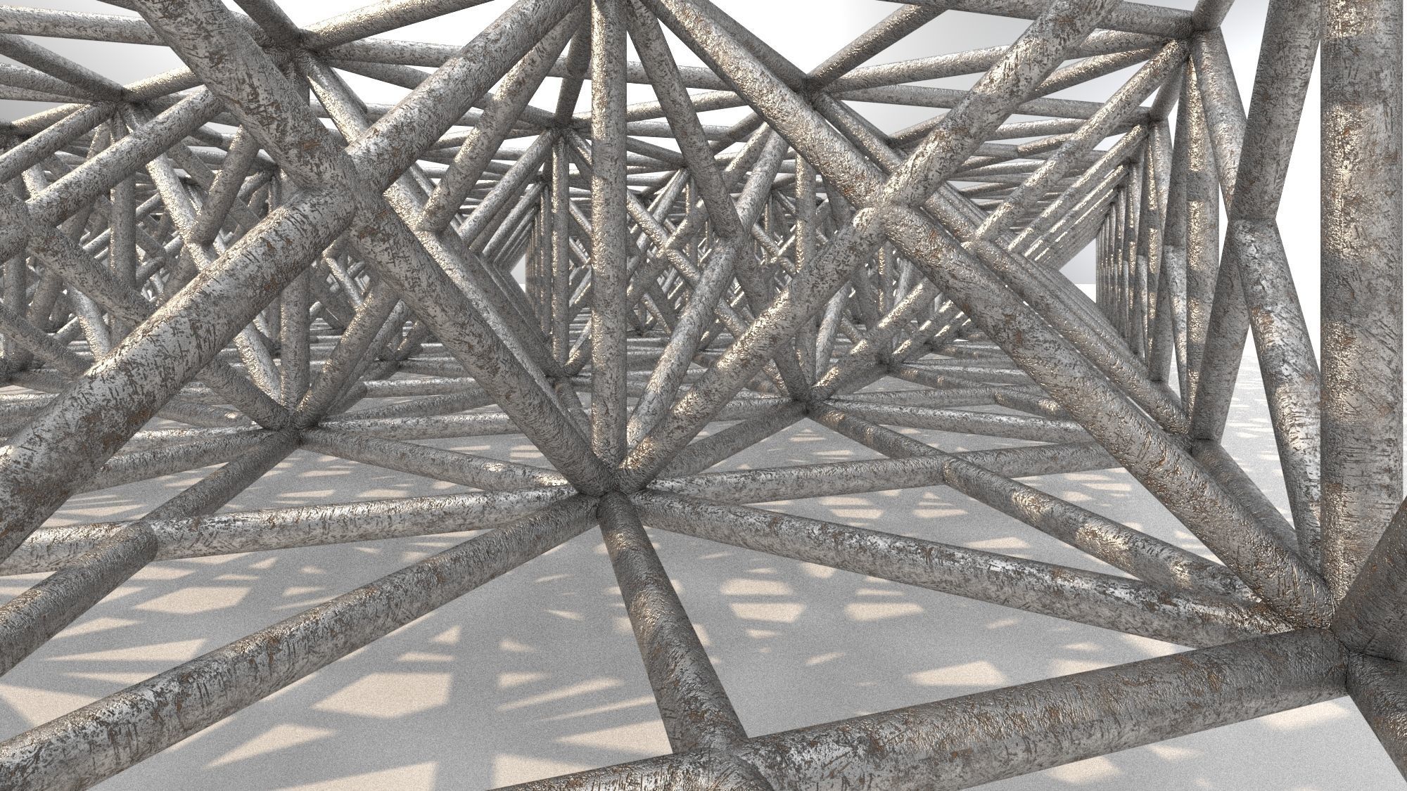 Metal Spatial Structure 3D model_9