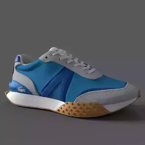 Lacoste LSpinDeluxe Leather Color Contrast Sneakers NavyBlue