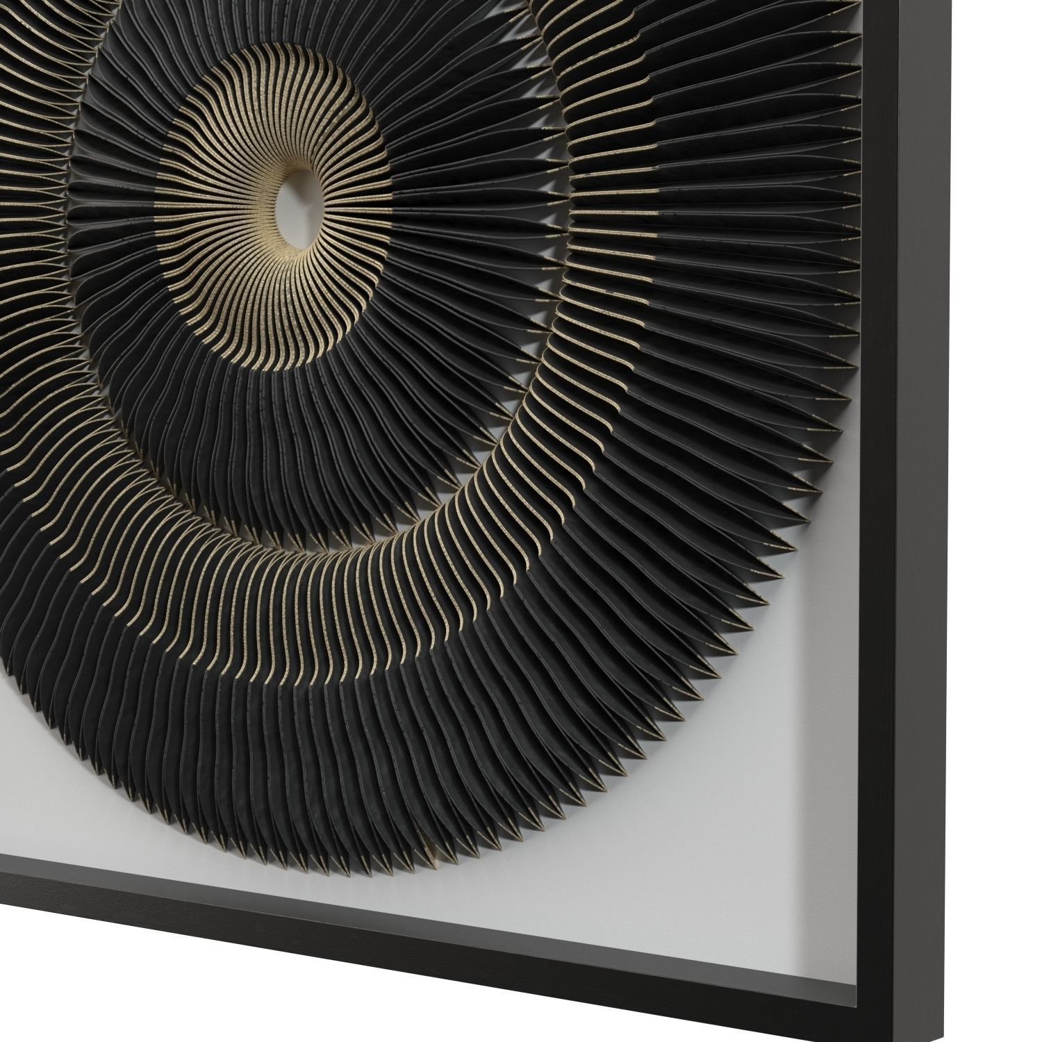 Uttermost Wall Decor Sandara Black And Gold Shadow Box  PBR 3D model_3