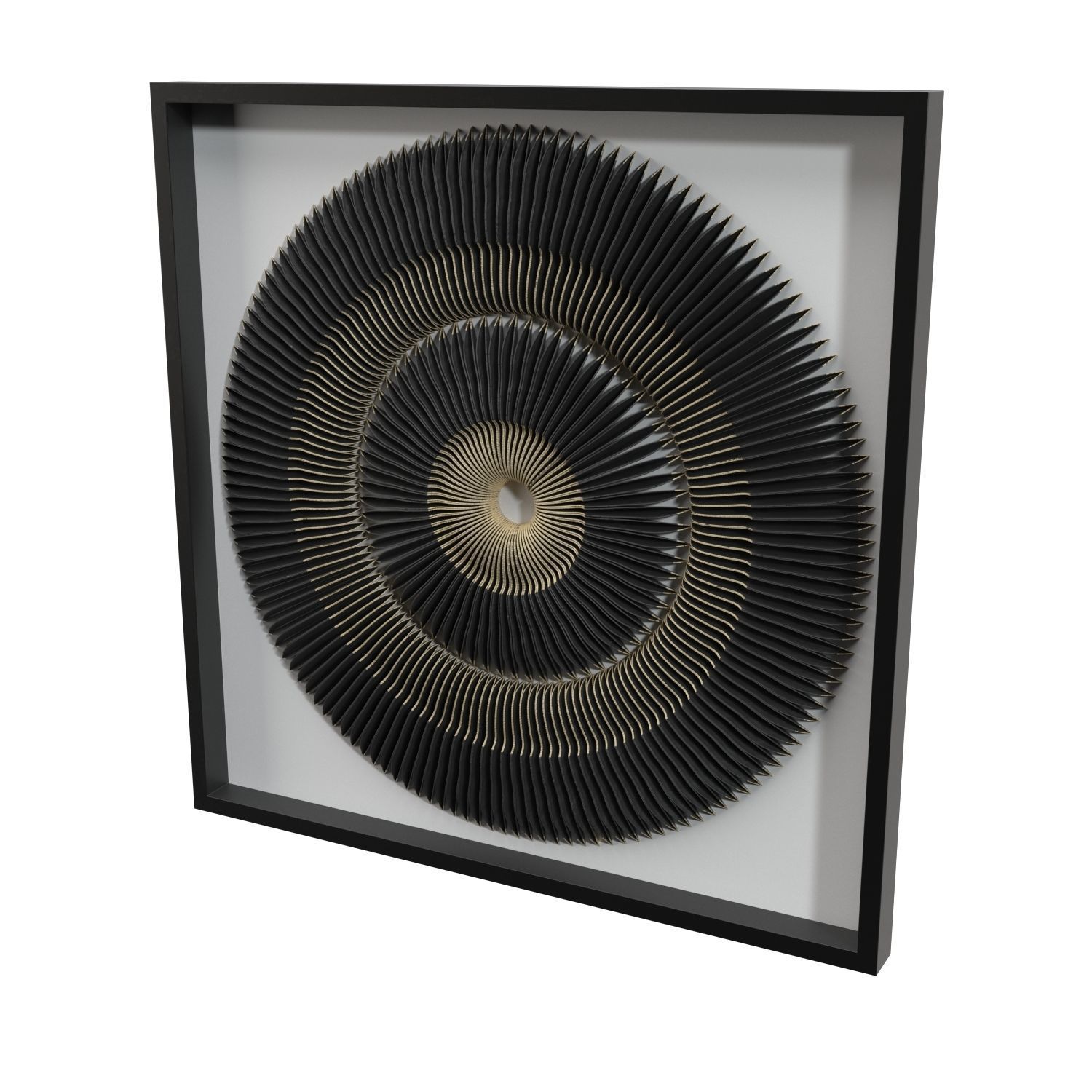 Uttermost Wall Decor Sandara Black And Gold Shadow Box  PBR 3D model_4