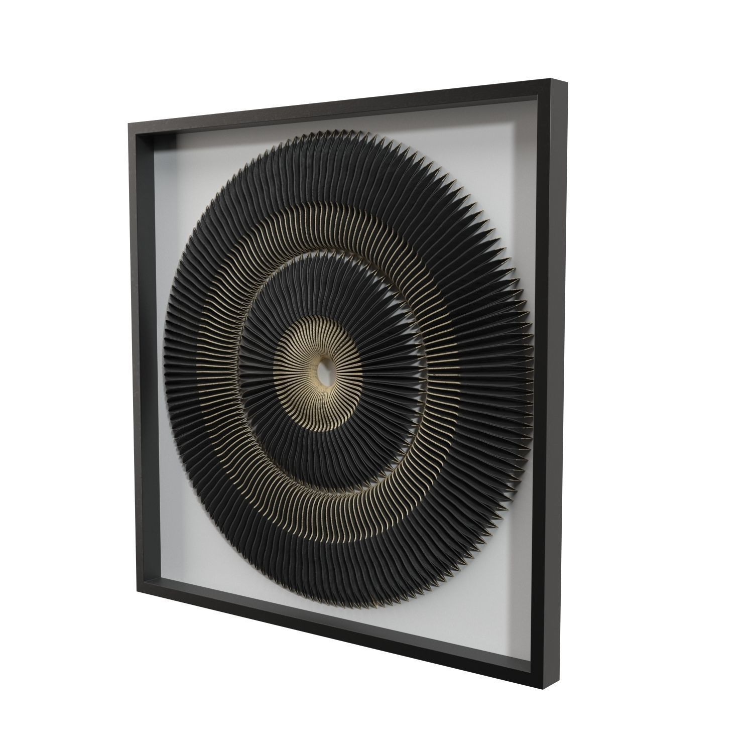 Uttermost Wall Decor Sandara Black And Gold Shadow Box  PBR 3D model_2