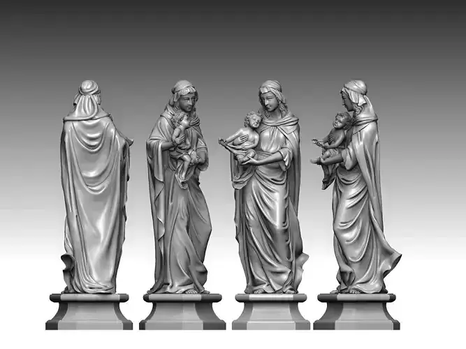 3d model of the Virgin Mary Angel