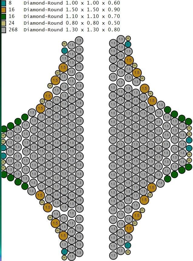Custom Round Shape Halfway Begetters Diamond Setting Ring  3D print model_17