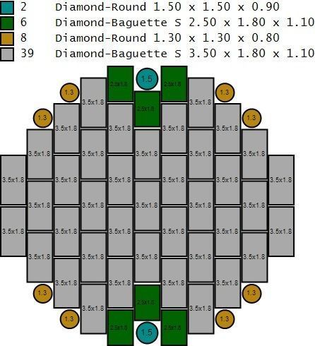 Custom Round Shape Halfway Begetters Diamond Setting Ring  3D print model_20