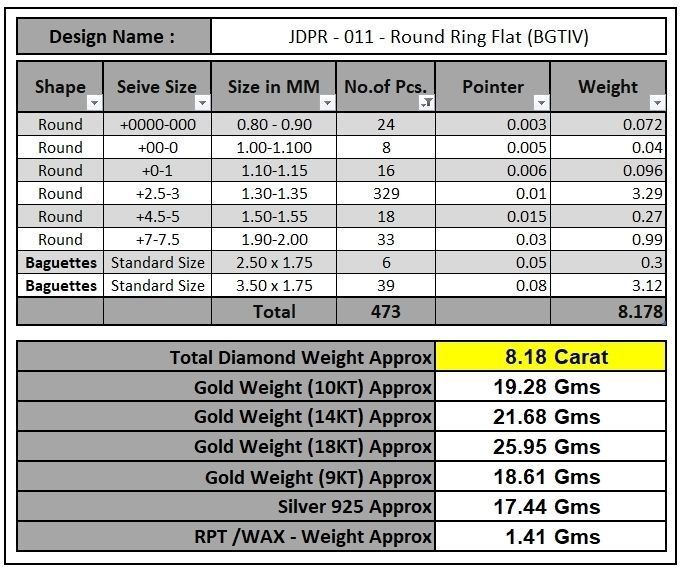 Custom Round Shape Halfway Begetters Diamond Setting Ring  3D print model_21