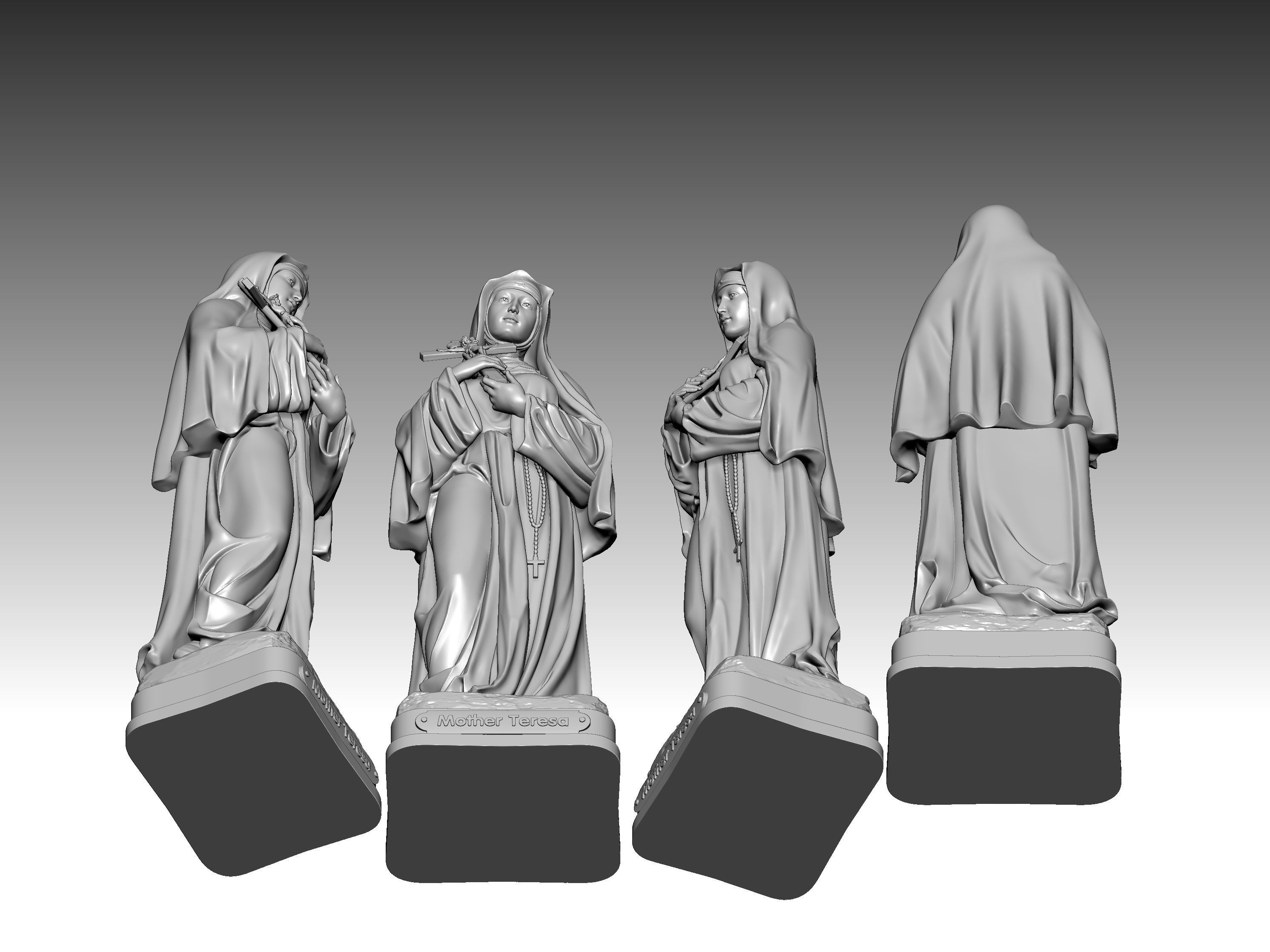 model 3d mother teresa 3D print model_4