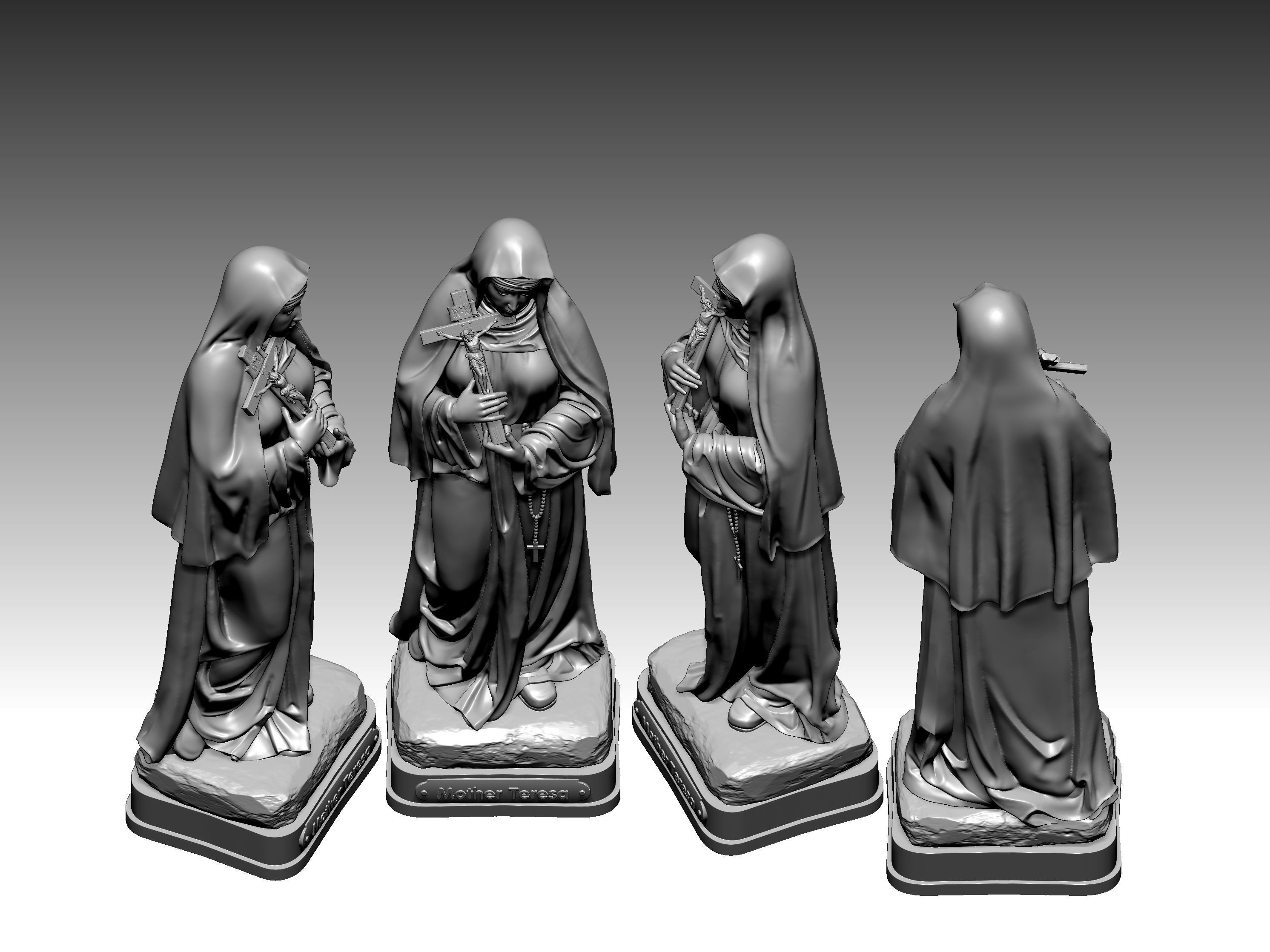 model 3d mother teresa 3D print model_2