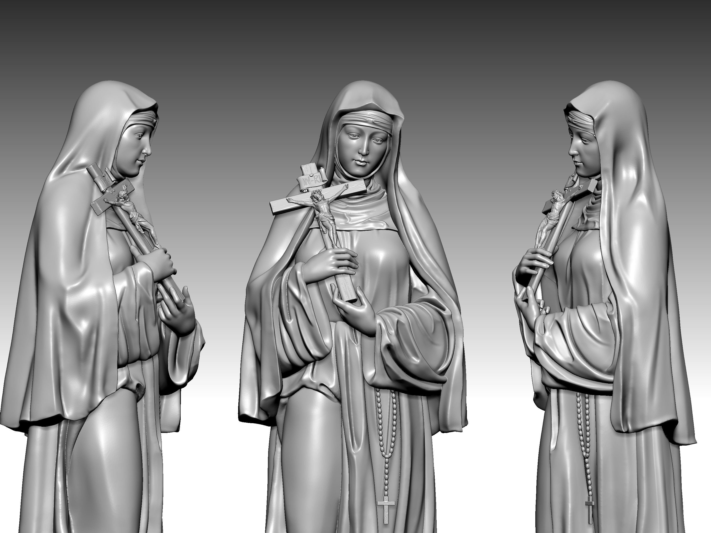 model 3d mother teresa 3D print model_1