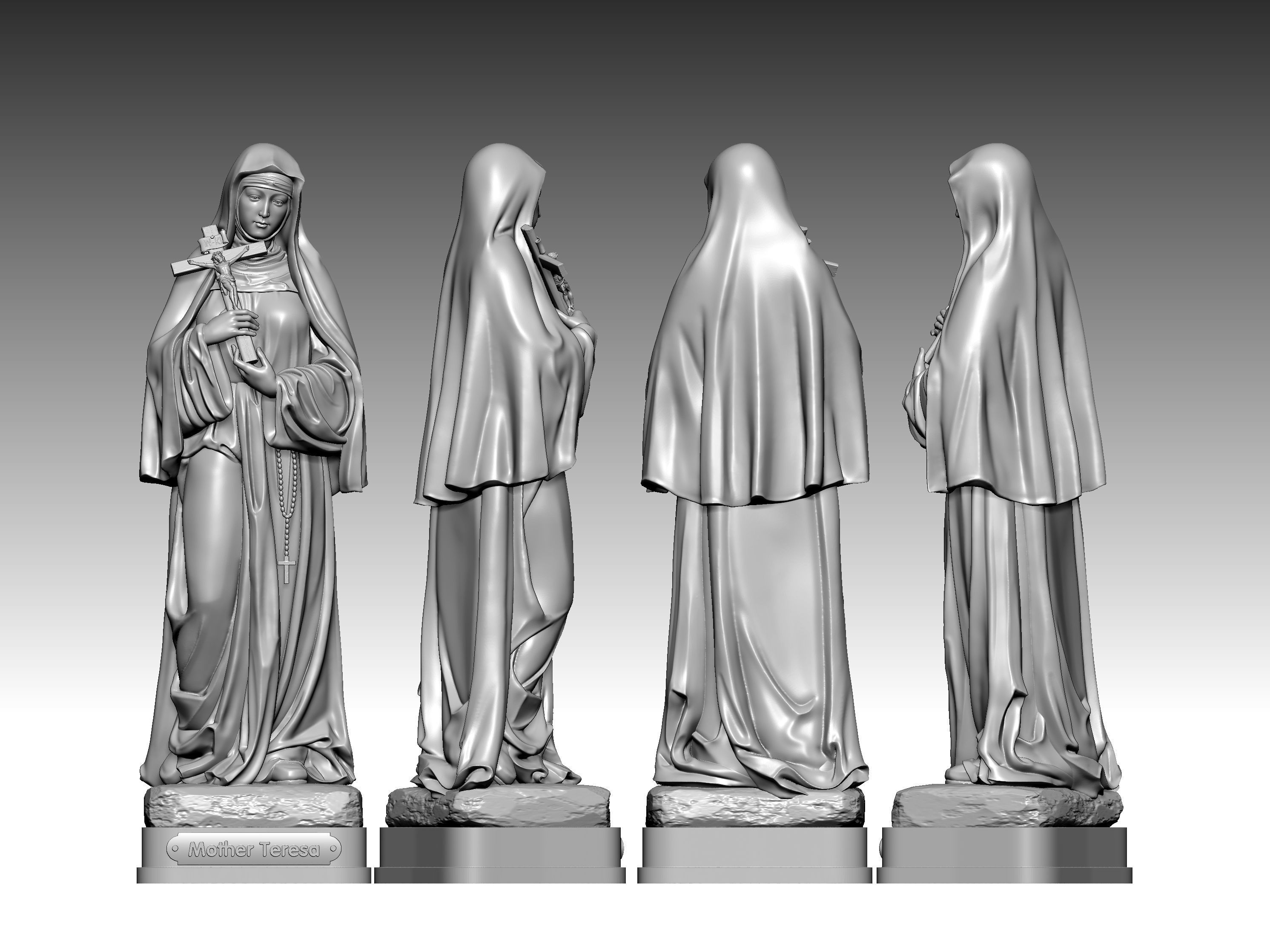 model 3d mother teresa 3D print model_3