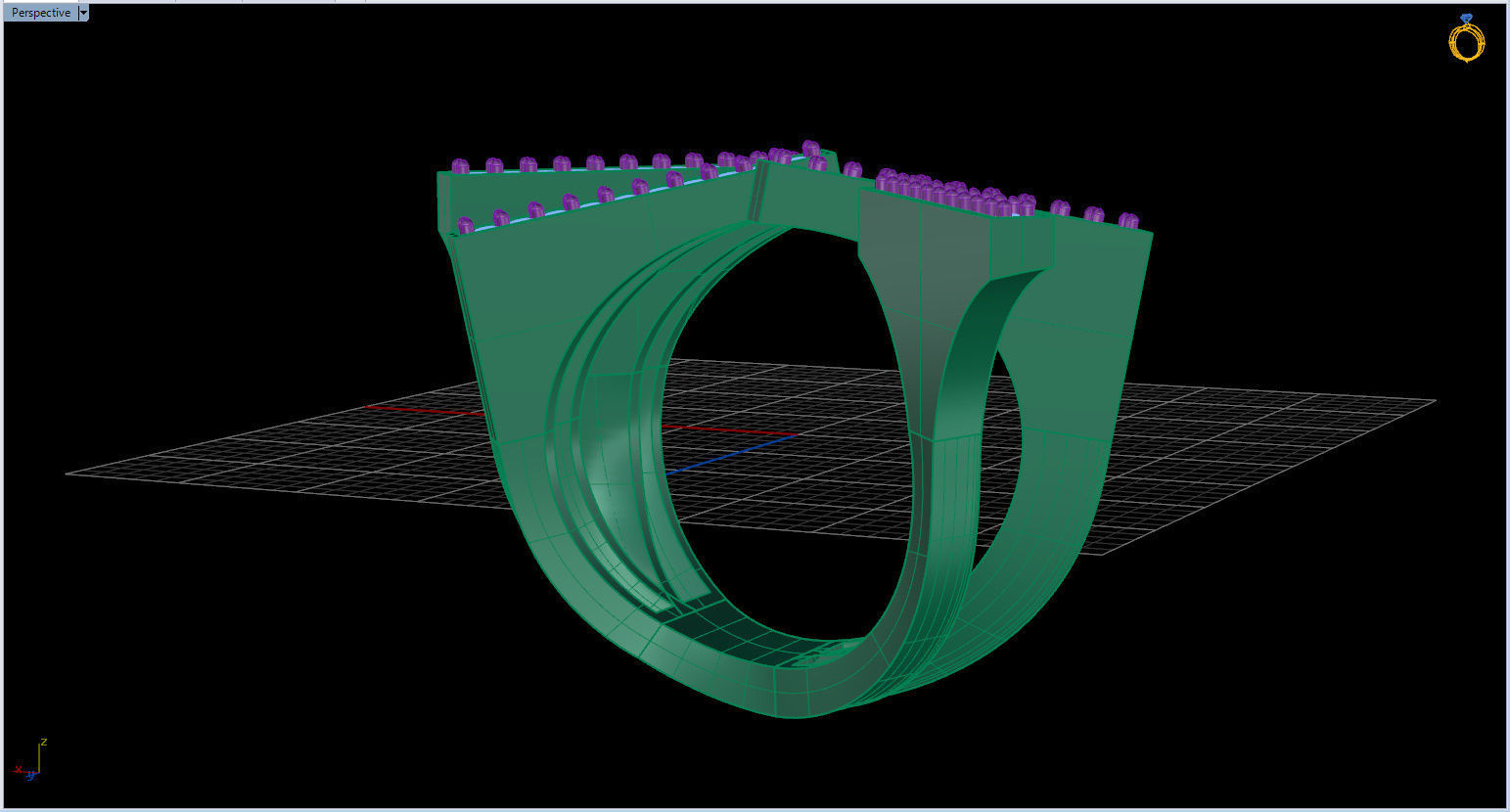 Geometric Ring 3D print model_44