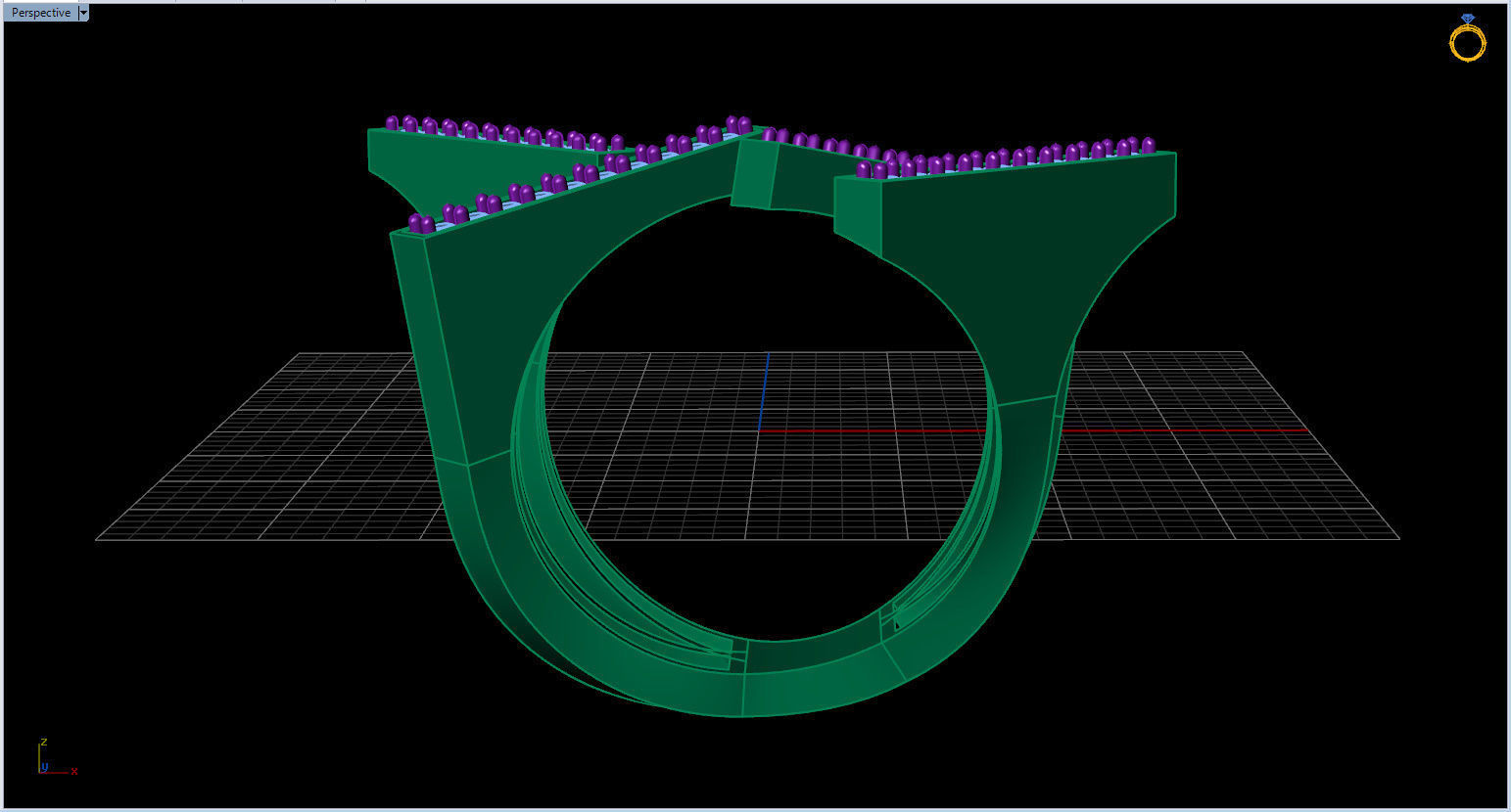 Geometric Ring 3D print model_12