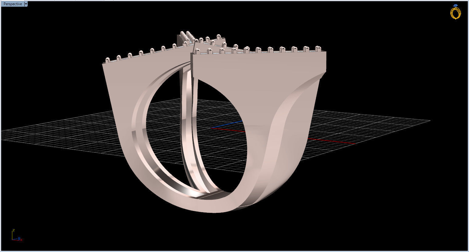 Geometric Ring 3D print model_63