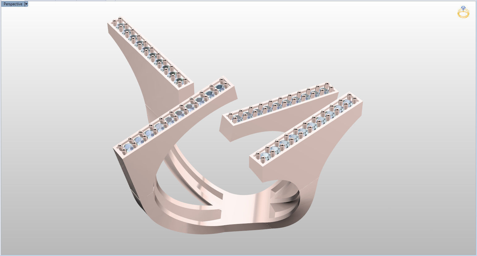 Geometric Ring 3D print model_81