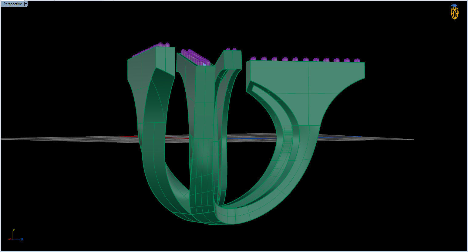 Geometric Ring 3D print model_43