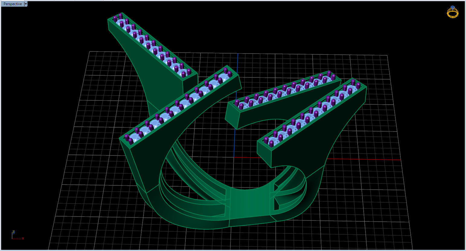 Geometric Ring 3D print model_10