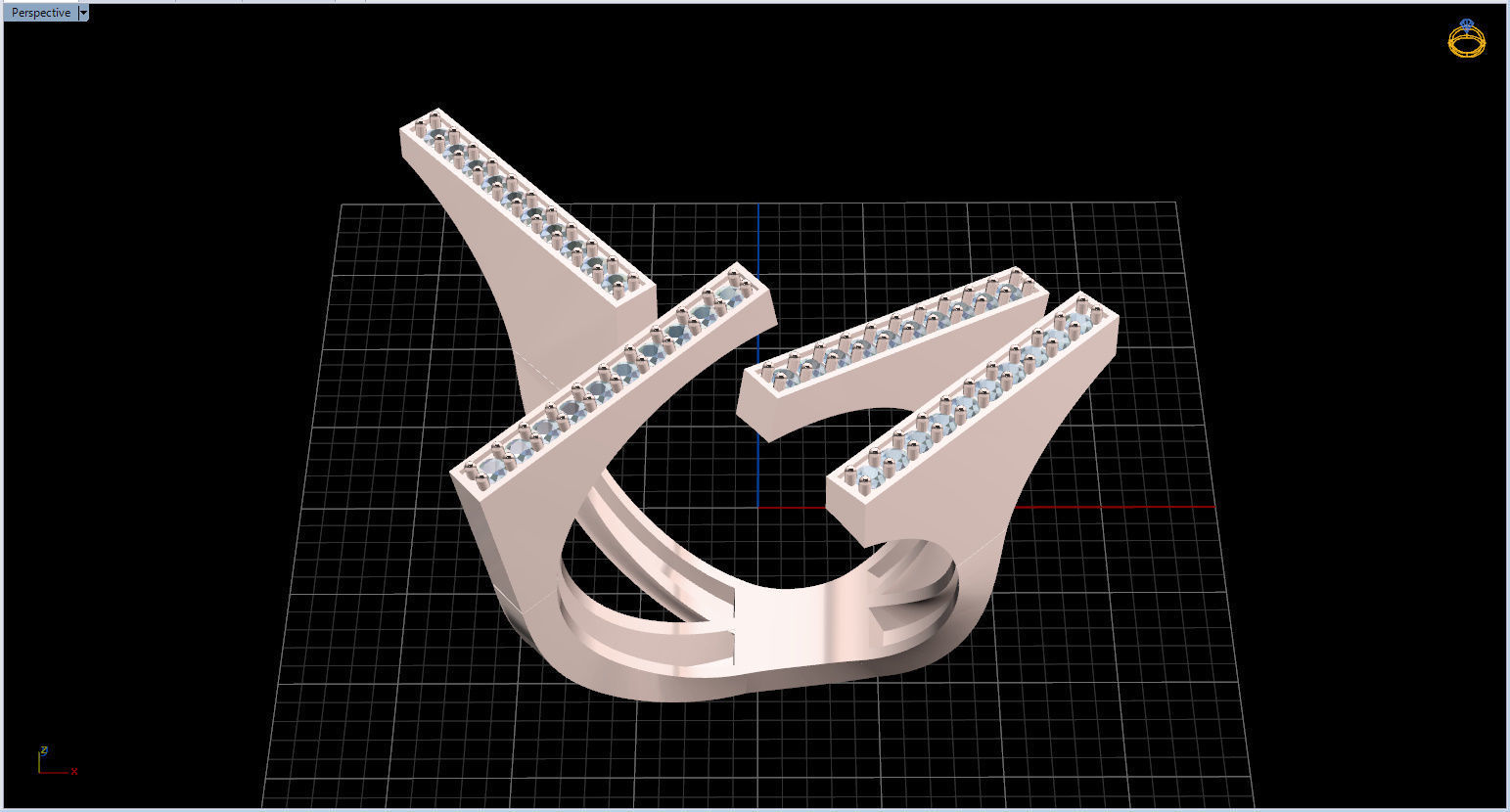 Geometric Ring 3D print model_58