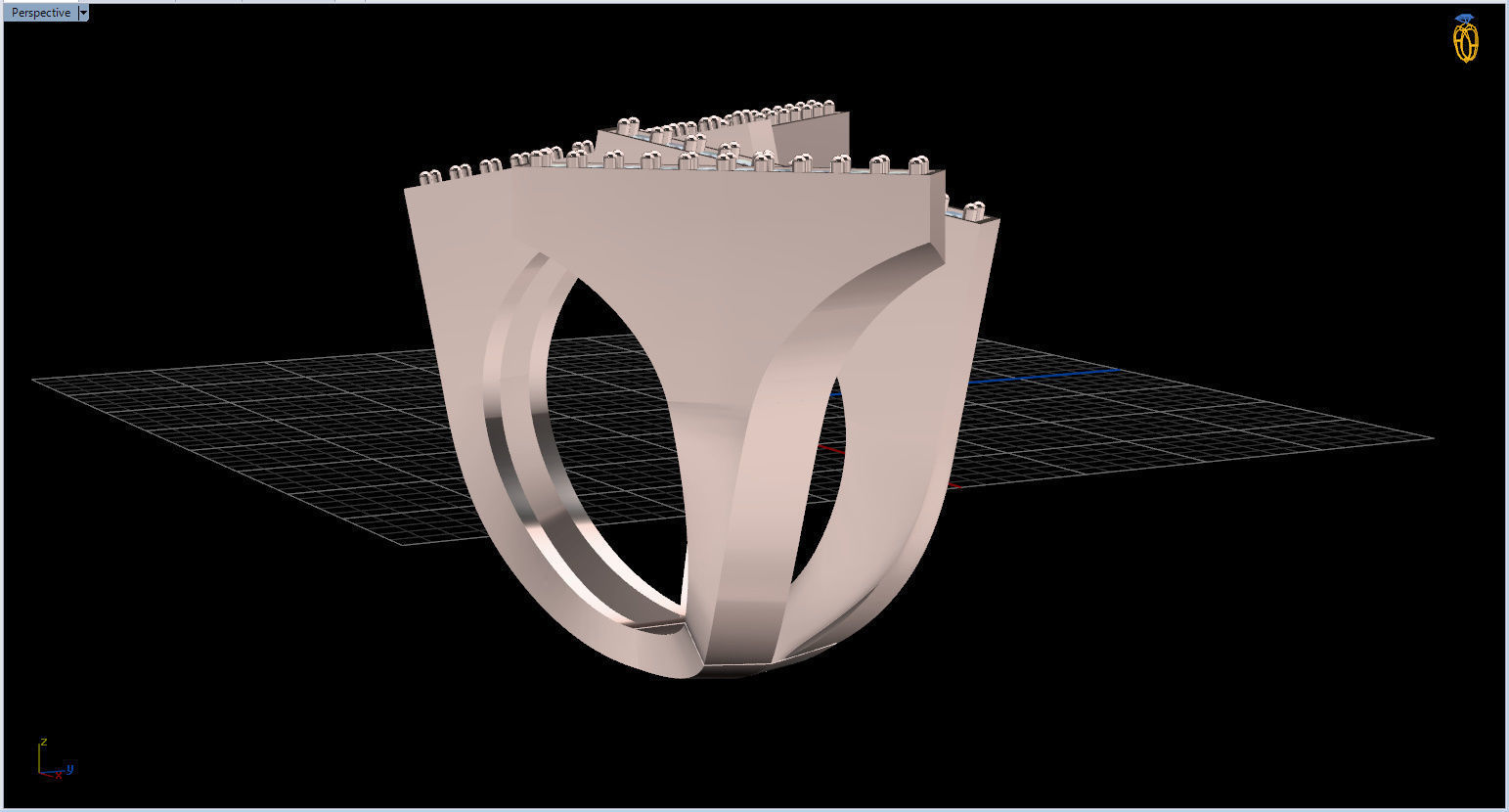Geometric Ring 3D print model_69
