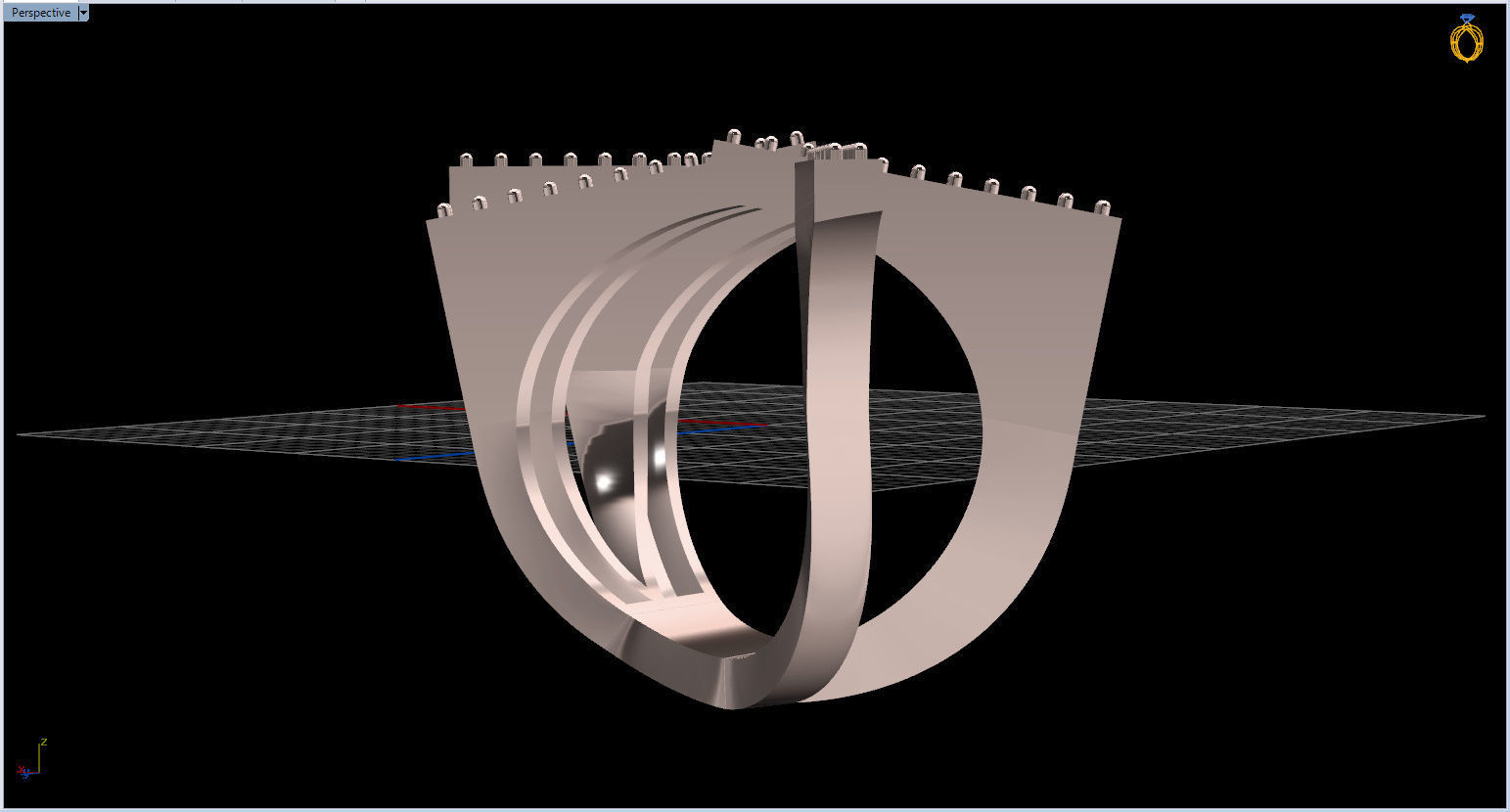 Geometric Ring 3D print model_73