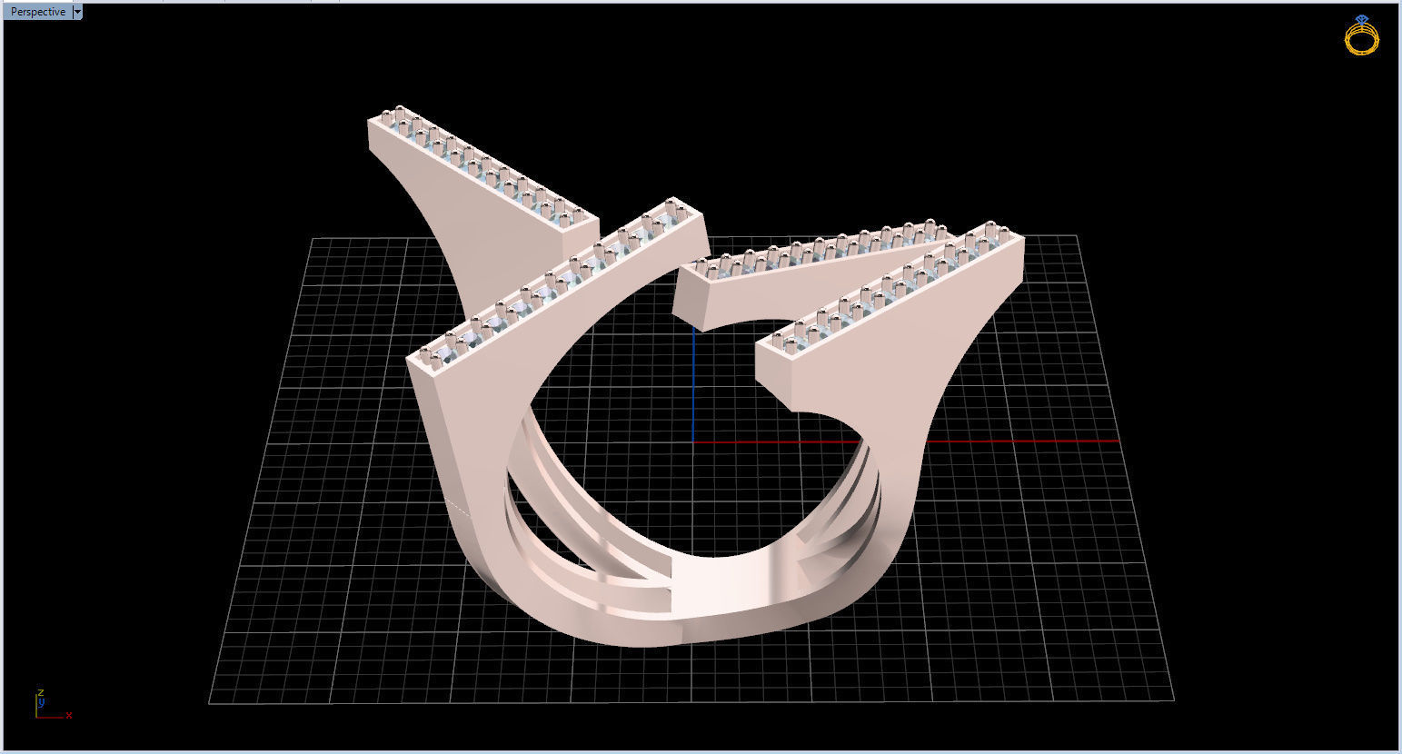 Geometric Ring 3D print model_60