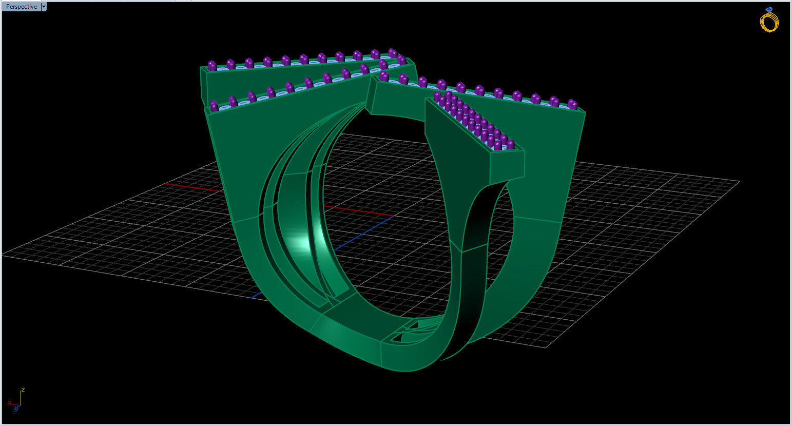 Geometric Ring 3D print model_22