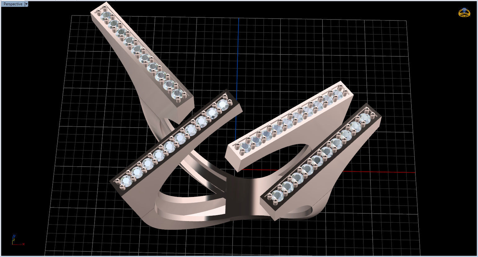 Geometric Ring 3D print model_57