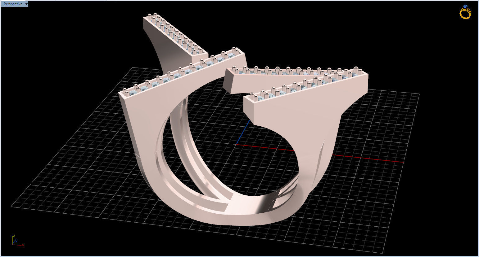 Geometric Ring 3D print model_72