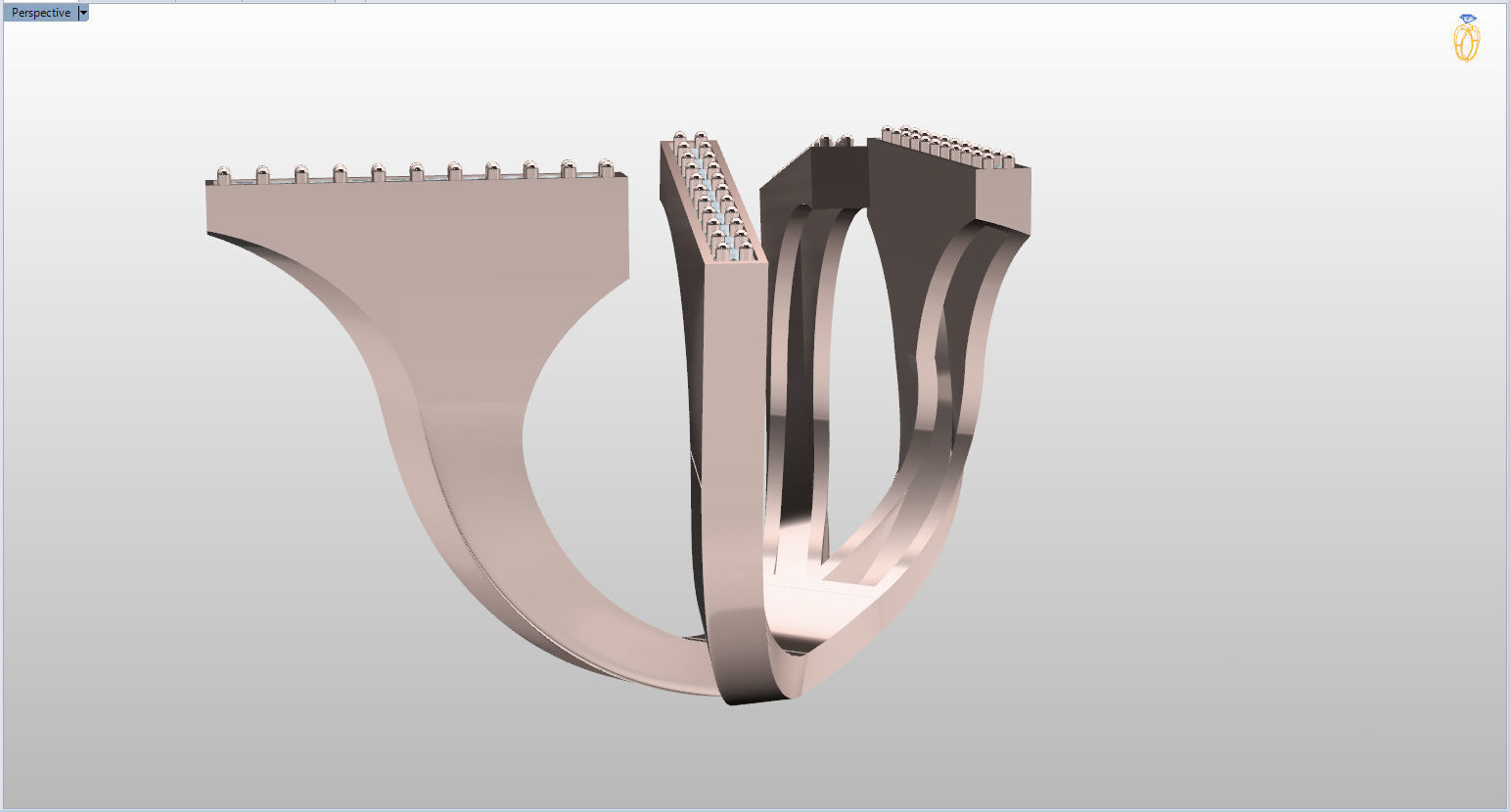 Geometric Ring 3D print model_100